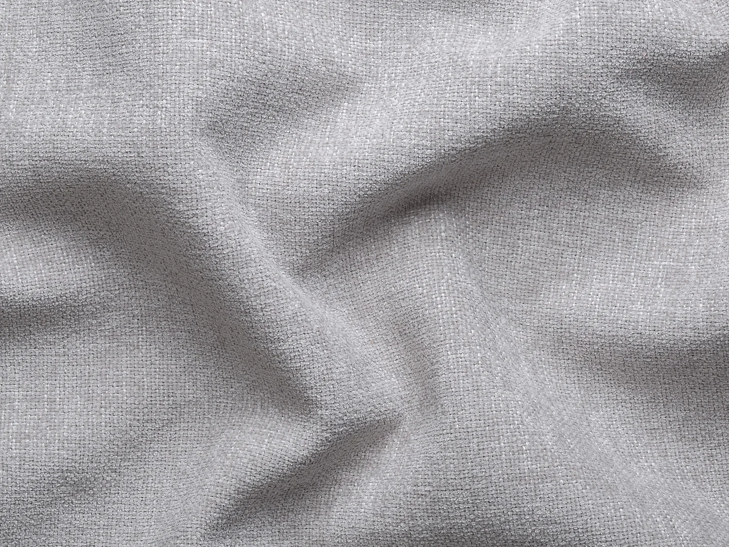 Canapé 4 places convertible express en tissu texturé gris clair - Couchage 160 cm - Matelas 22 cm avec mémoire de forme - RIZORA