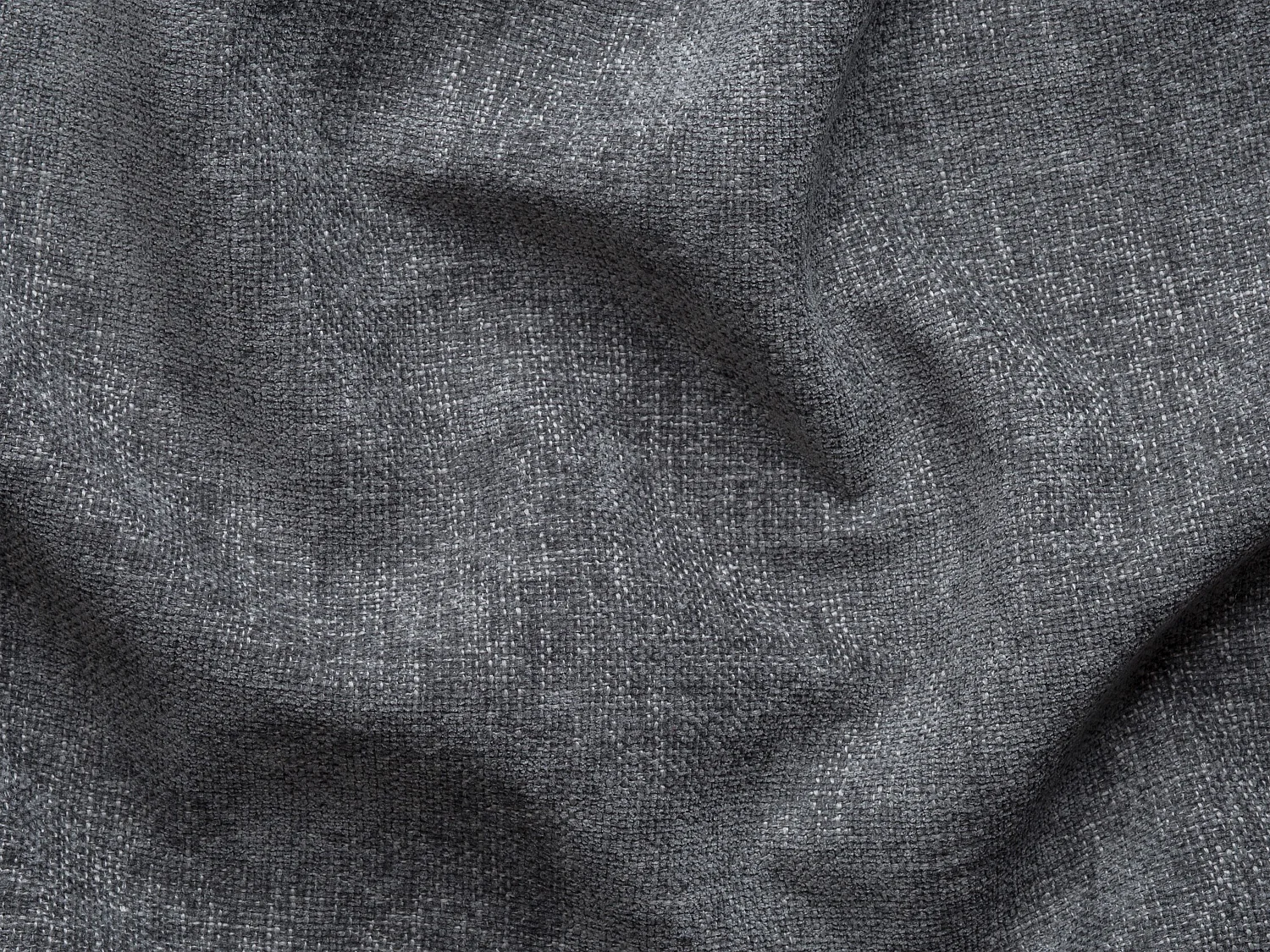 Canapé 4 places convertible express en tissu texturé gris anthracite - Couchage à lattes larges 160 cm - Matelas 18 cm - RIZORA