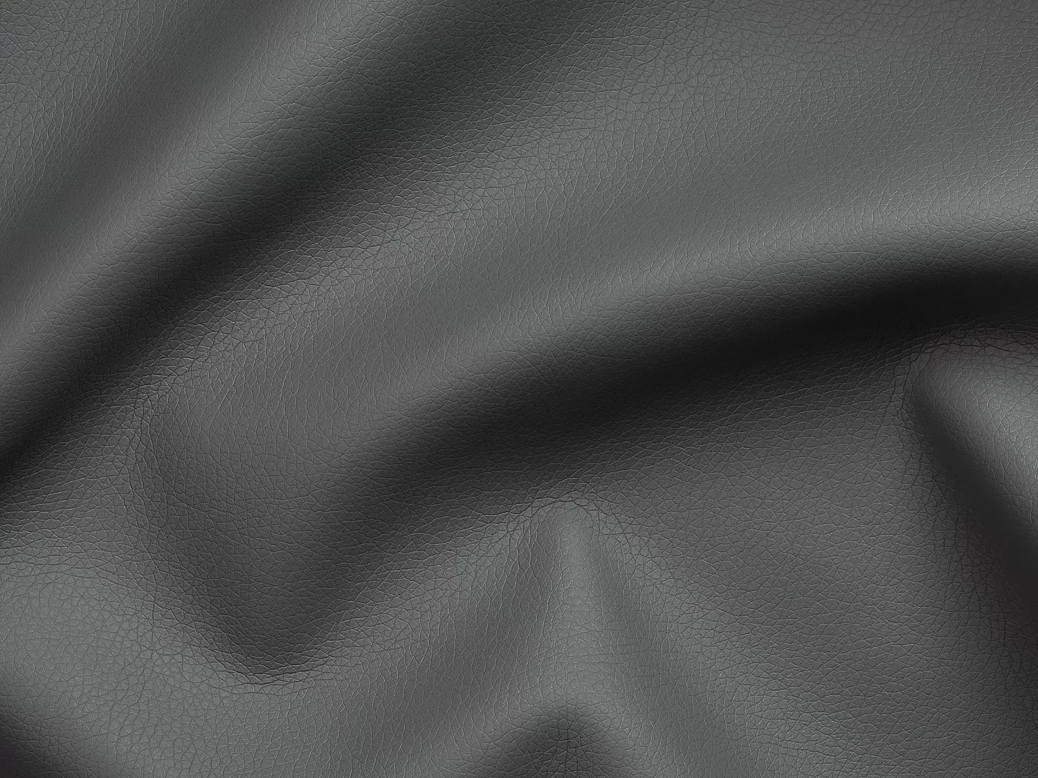 Canapé 4 places convertible express en cuir de buffle gris - Couchage à lattes larges 160 cm - Matelas 22 cm avec mémoire de forme VIZIR