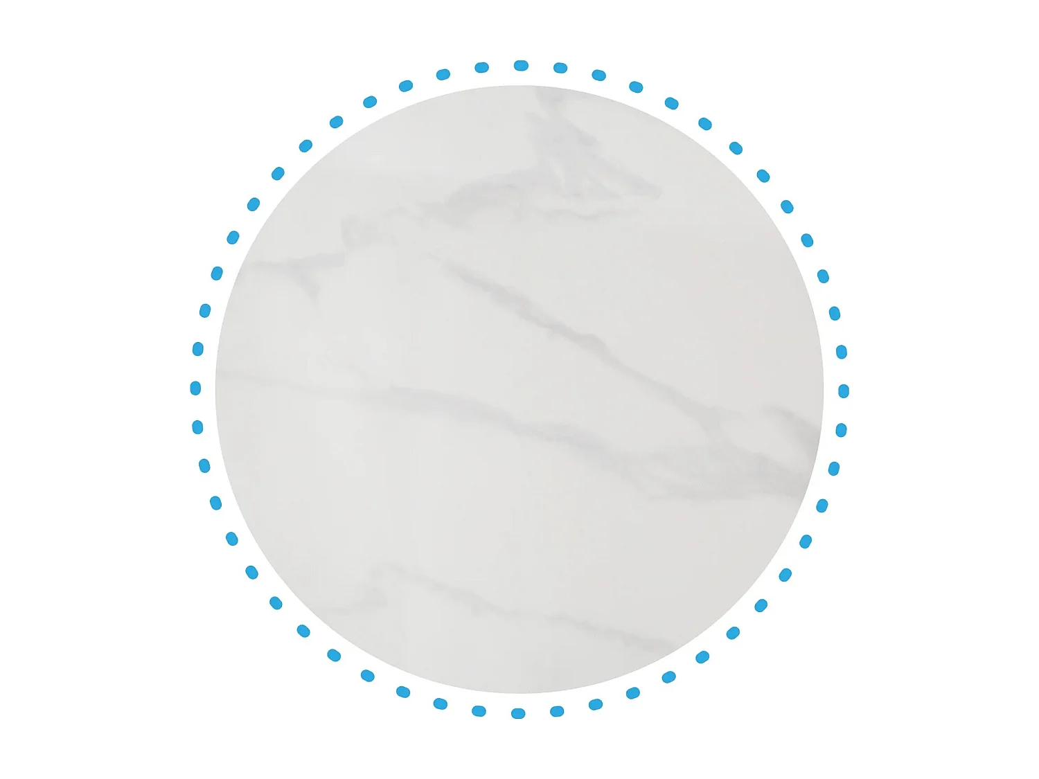 Table Basse TALBI en Marbre Blanc et Doré