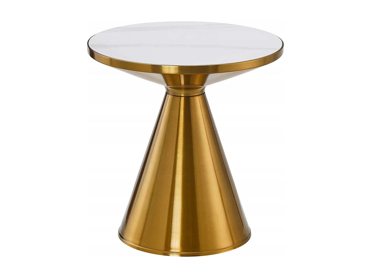 Table Basse Moderne SETI Blanc/Or