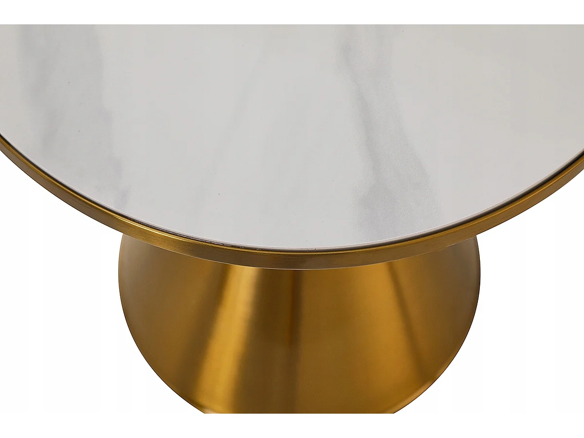 Table Basse Moderne SETI Blanc/Or