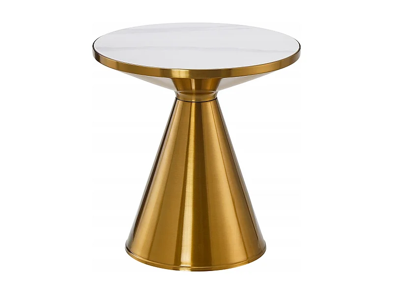 Table Basse Moderne SETI Blanc/Or