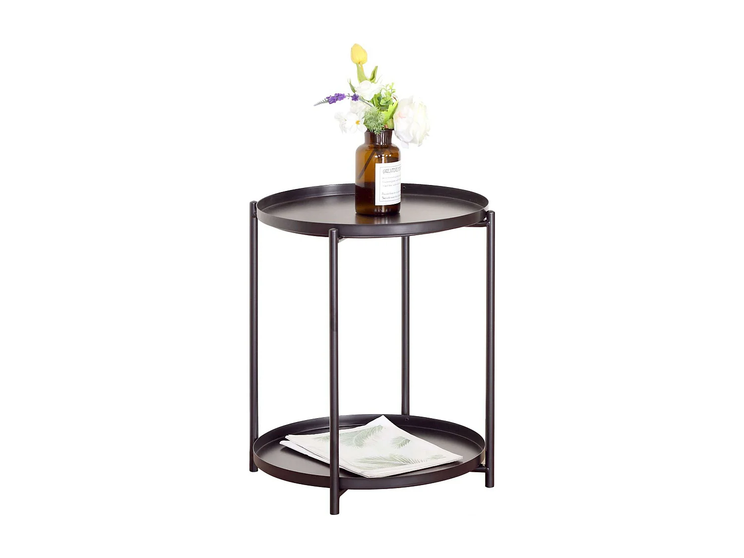Conjunto de sala de estar em madeira clara e preta (rack para TV + mesa de centro + poltrona reclinável)