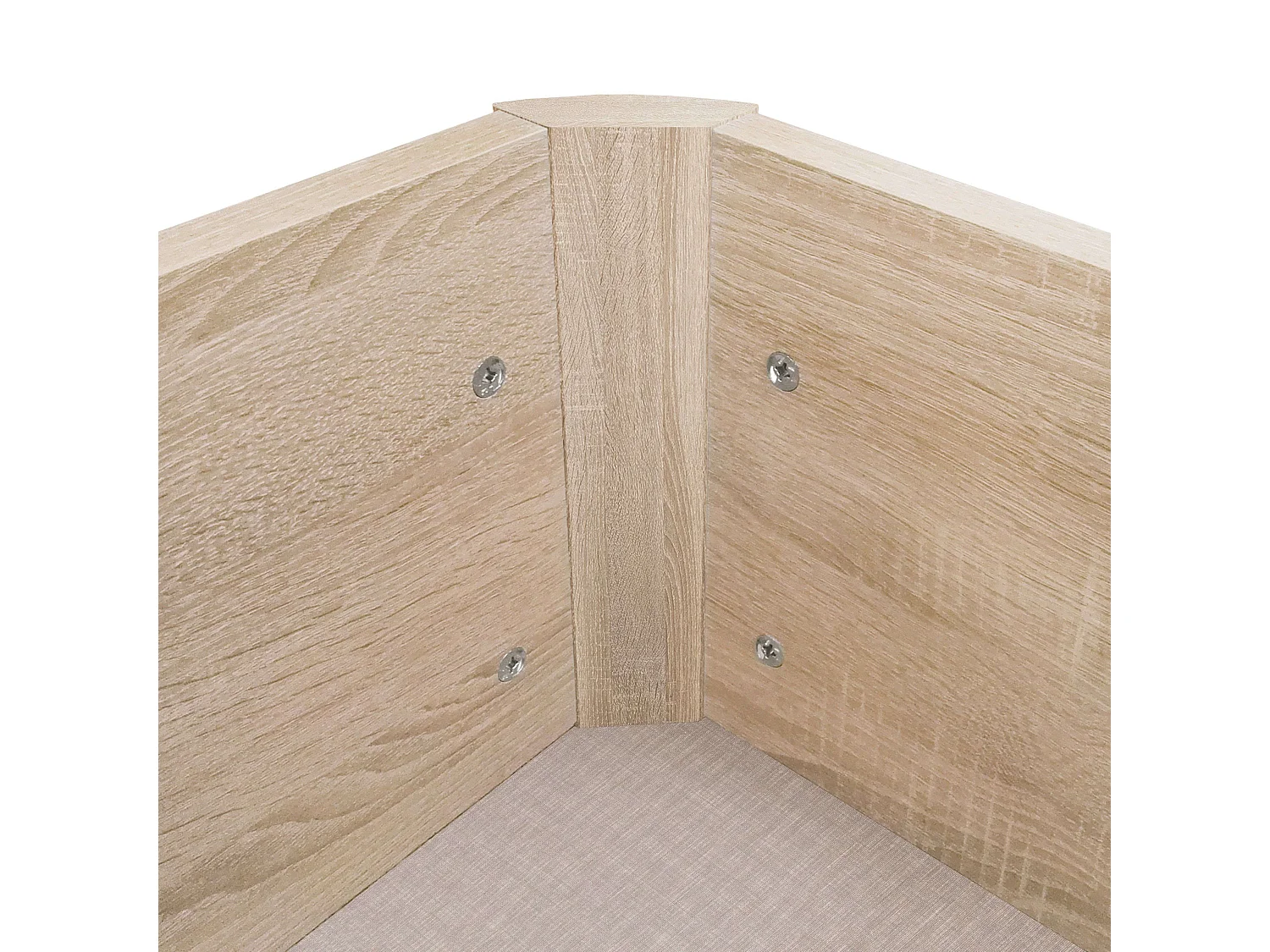 Canapé Duo melamina base tapizada refuerzos acero roble cambrian 150x190 cm