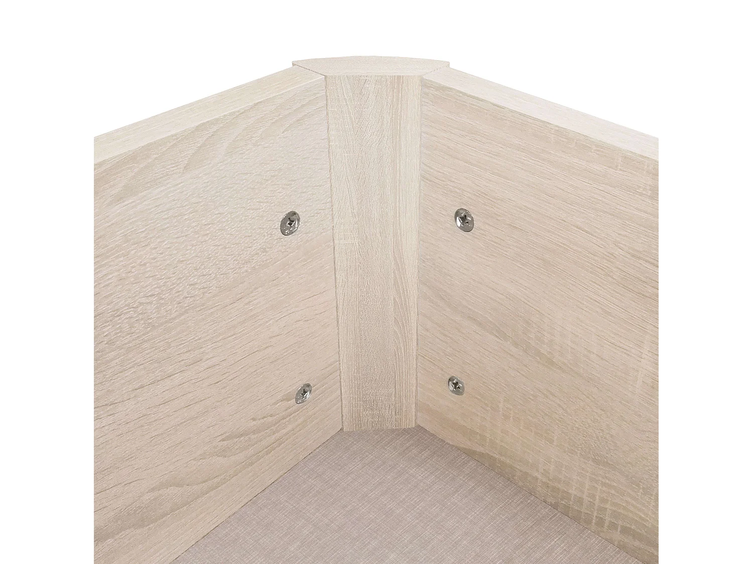 Canapé Duo melamina base tapizada tela 3D blanco ártico 150x190 cm