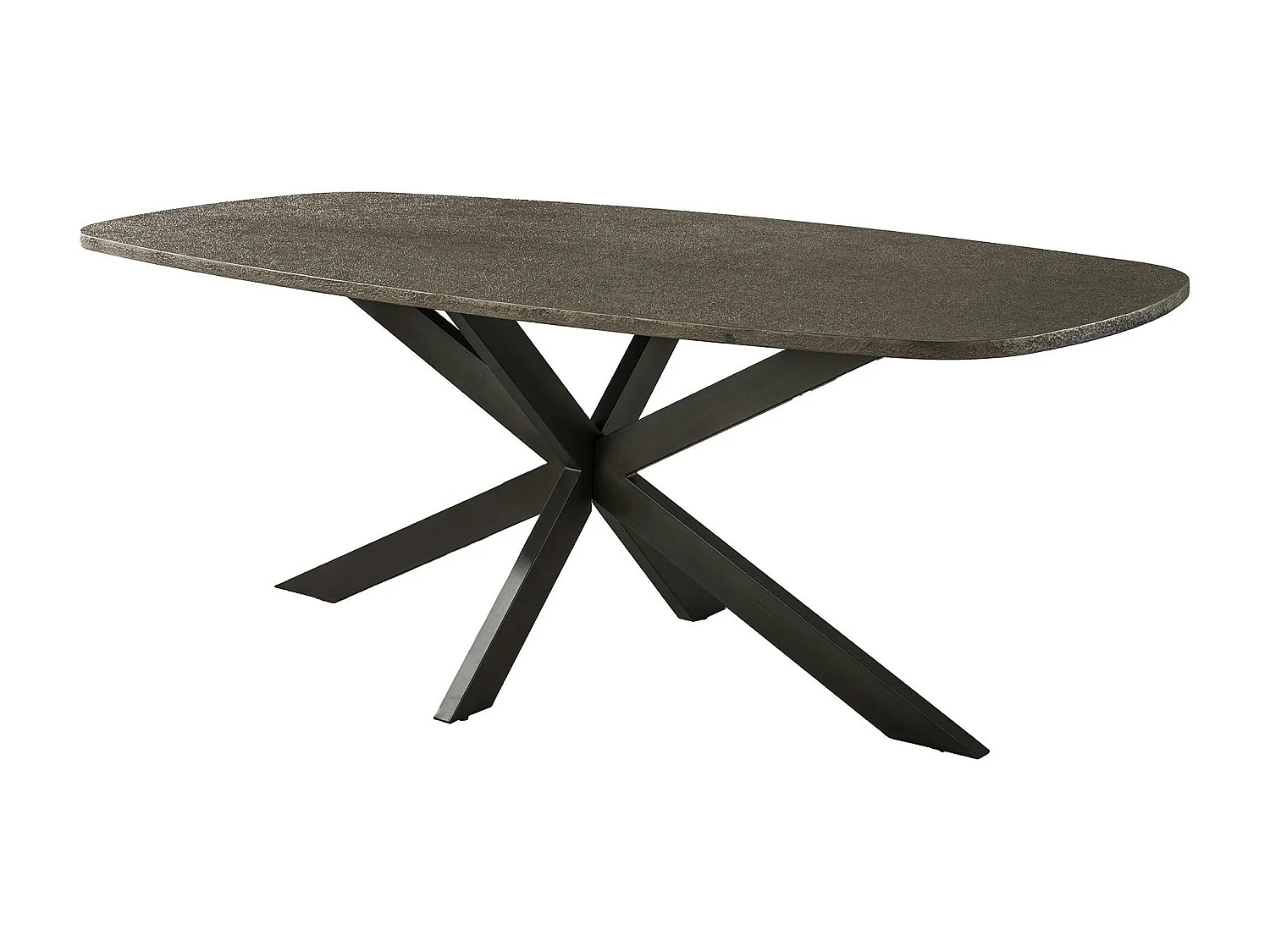 Table à manger vintage à bords ronds 215 cm RALF