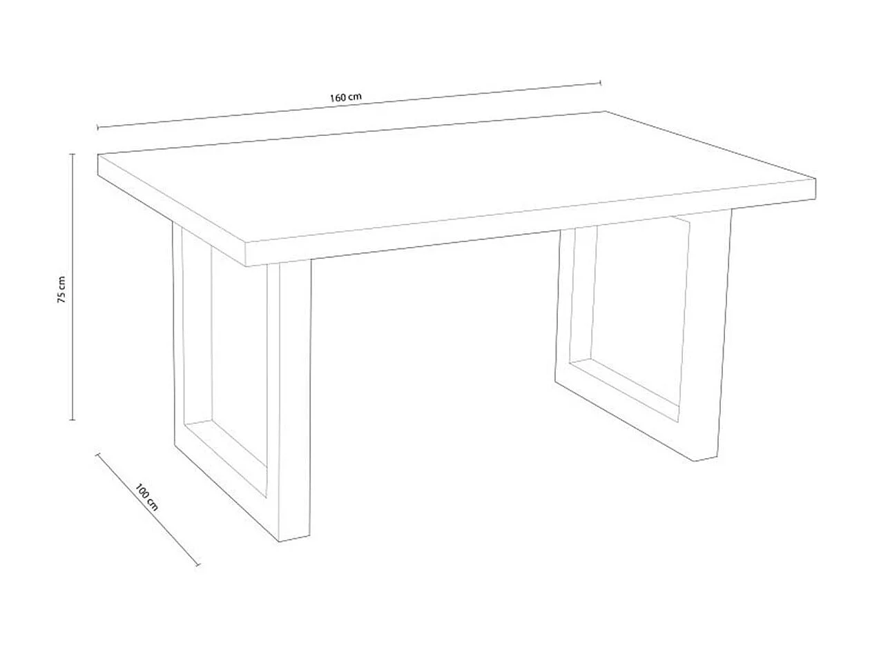 Mesa Comedor Lis Roble Nordish/Blanco Nórdico 160x100cm