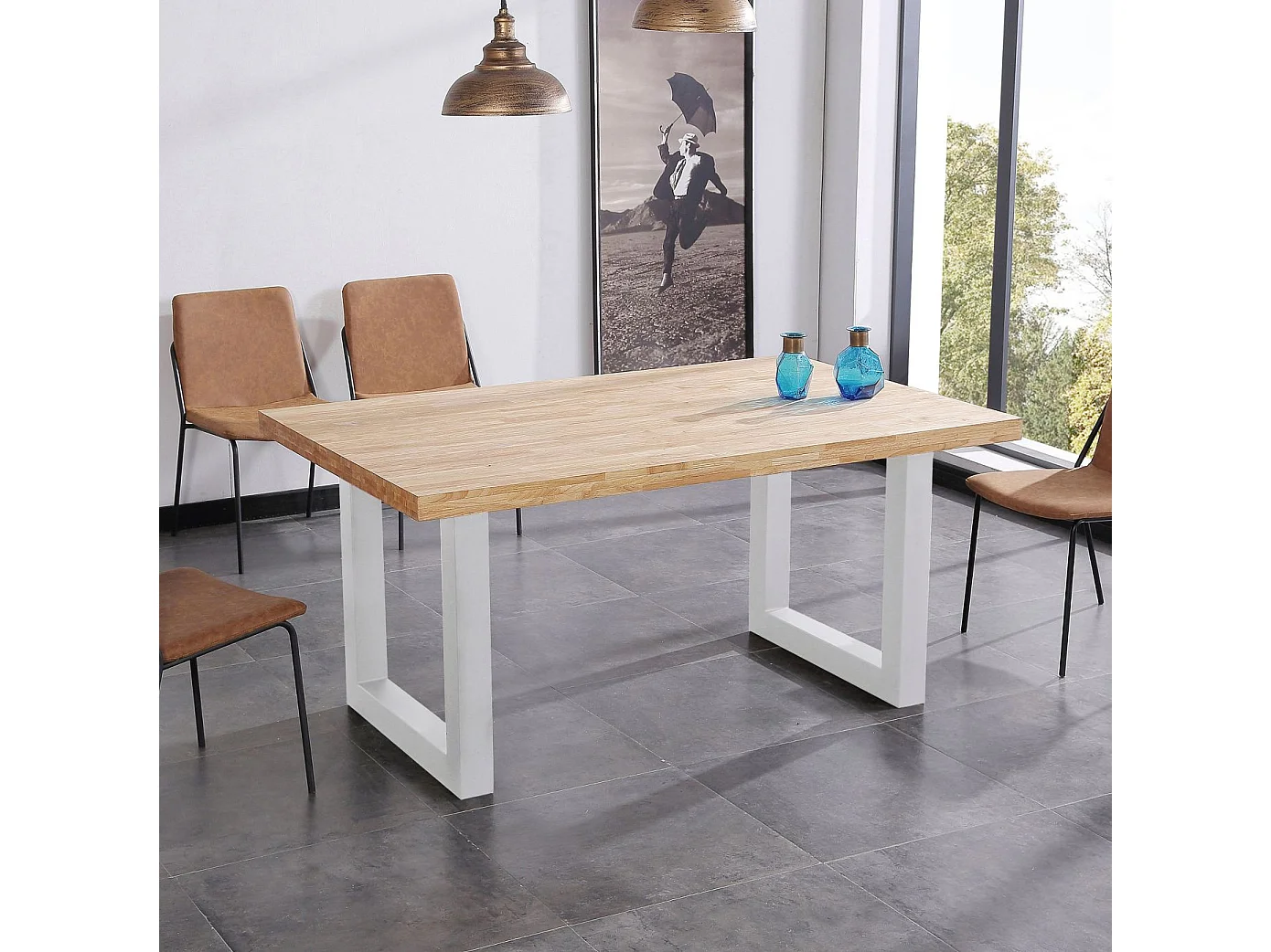 Mesa Comedor Lis Roble Nordish/Blanco Nórdico 160x100cm