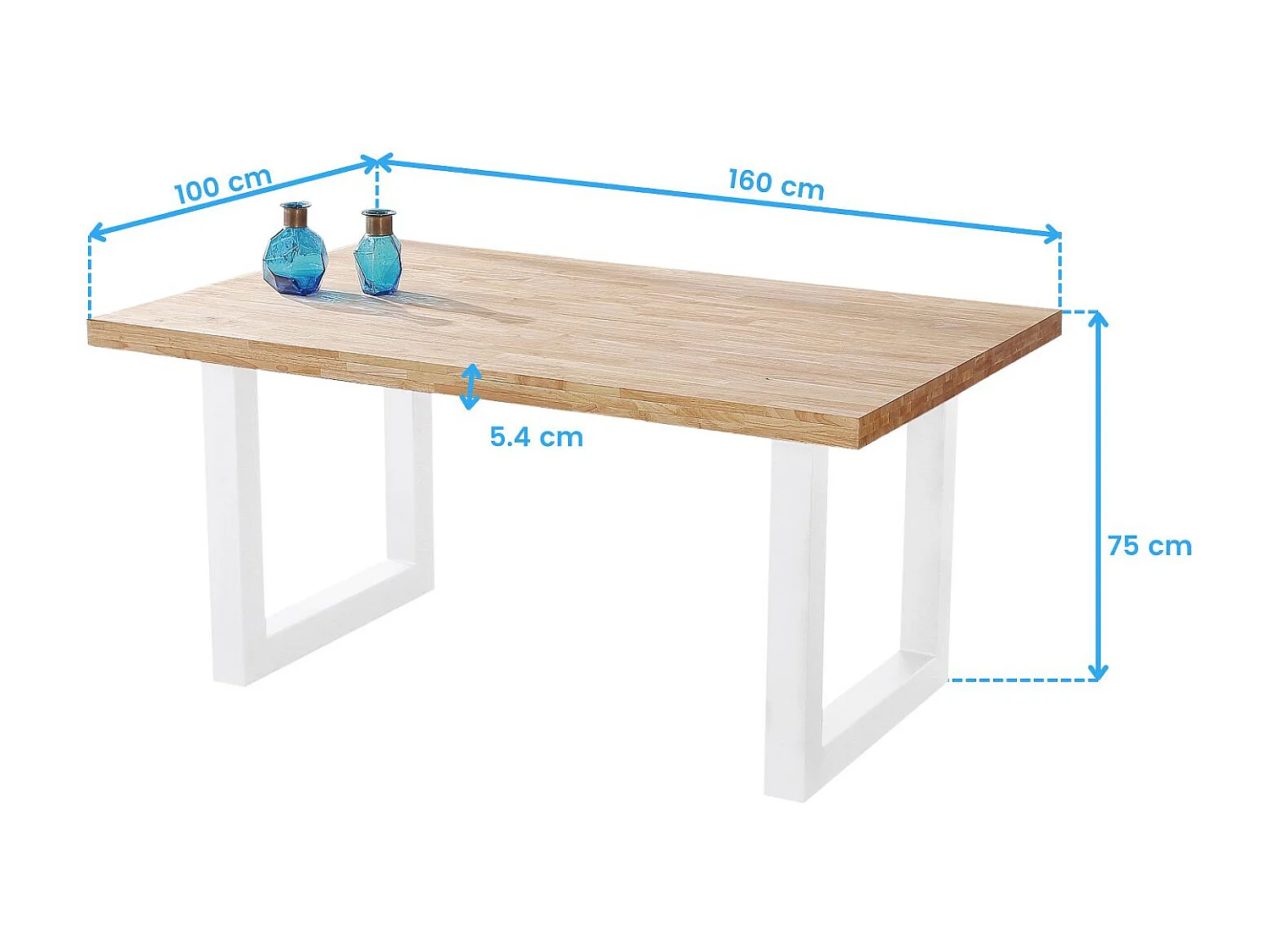 Mesa Comedor Lis Roble Nordish/Blanco Nórdico 160x100cm