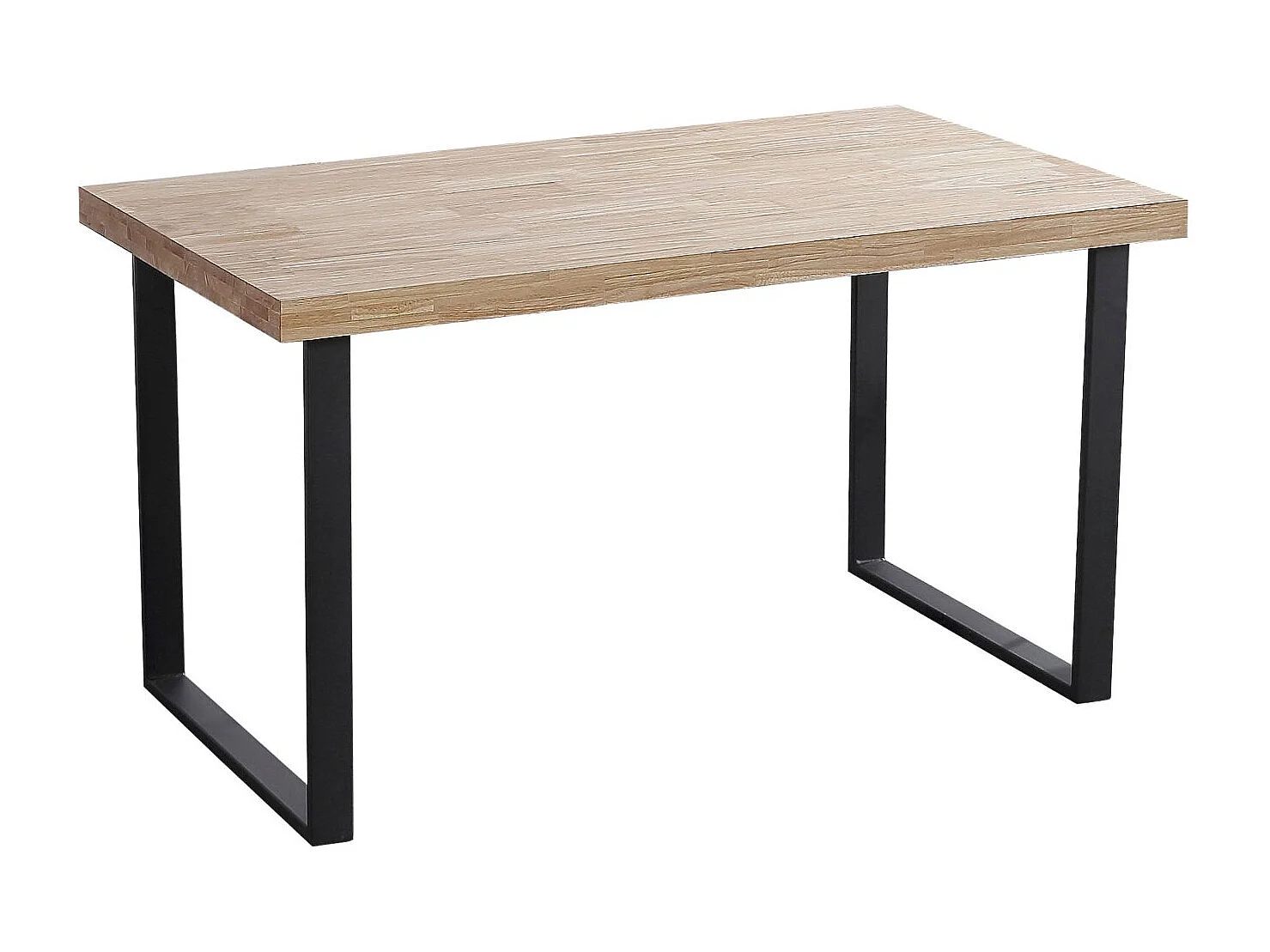 Mesa de jantar Natural Roble salvaje - Negro