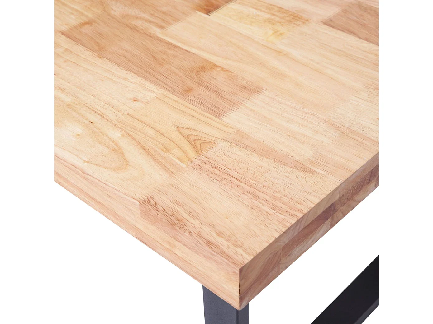 Mesa de jantar Natural Roble salvaje - Negro