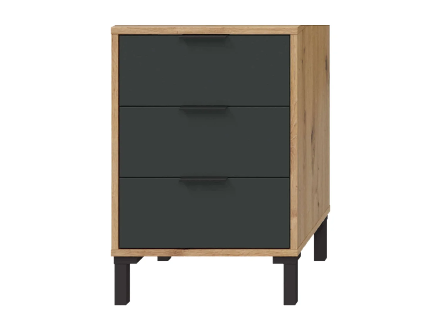 Cabecero Dormitorio Matrimonio con 2 Mesitas Roble Nodi y gris 240 cm