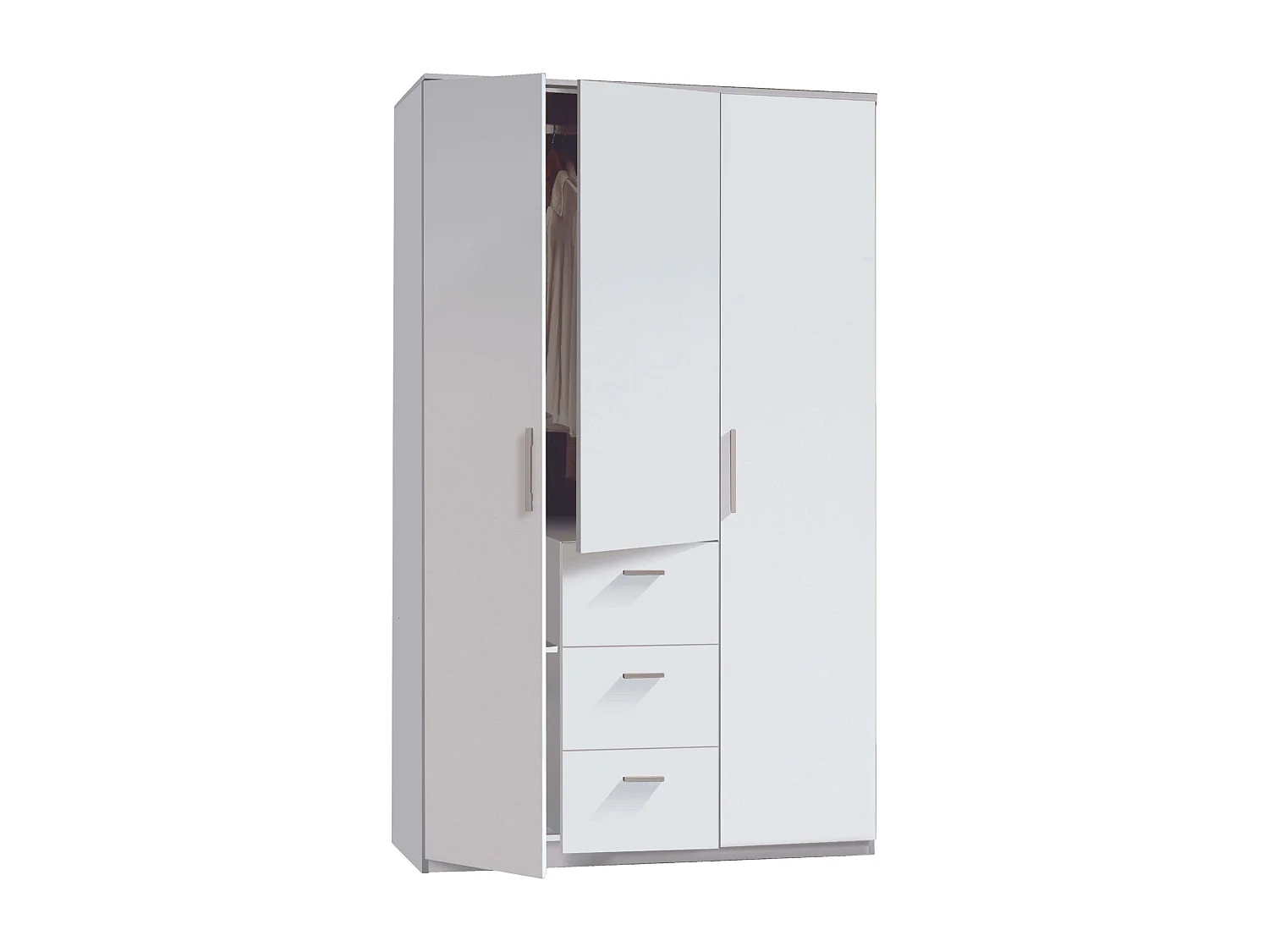 Armario hab. dormitorio blanco brillo 200x120x52 cm