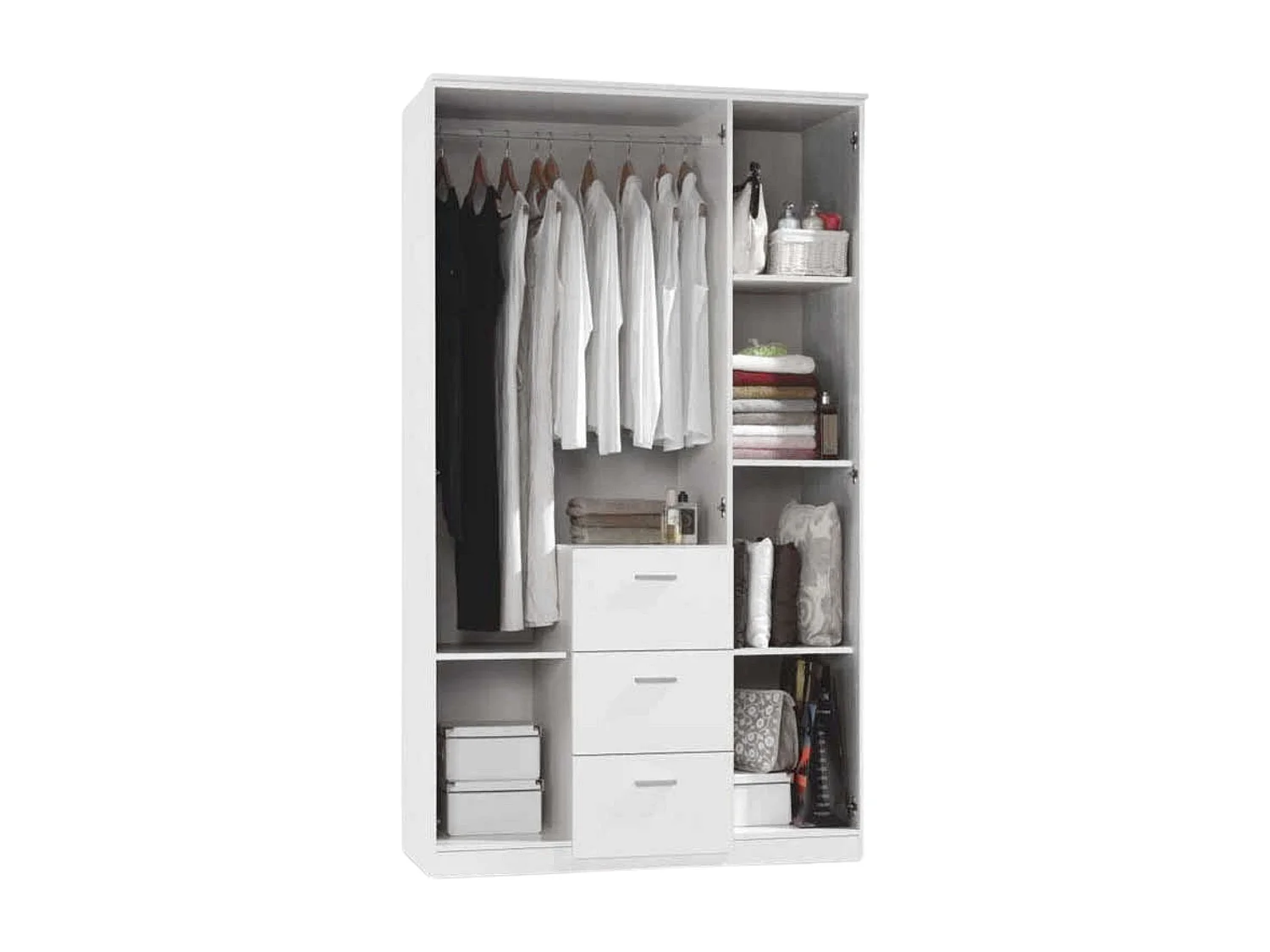Armario hab. dormitorio blanco brillo 200x120x52 cm