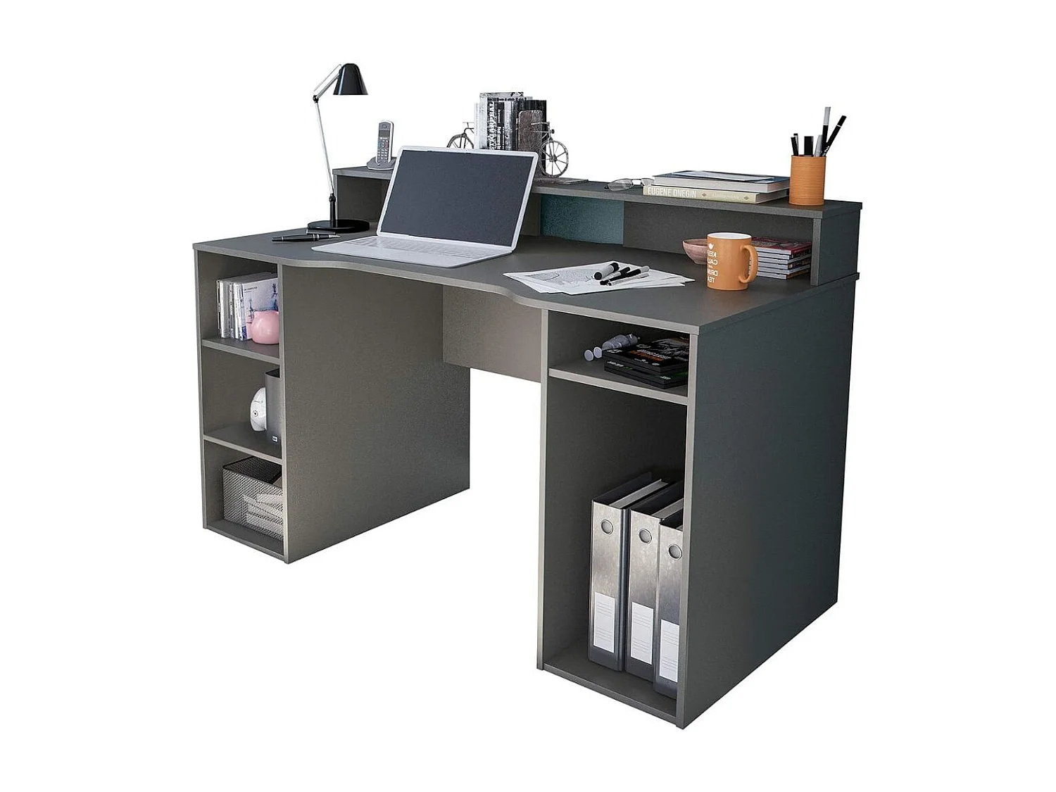 Mesa Escritorio Gamer Ozone Gris Reversible 136x88x67 cm