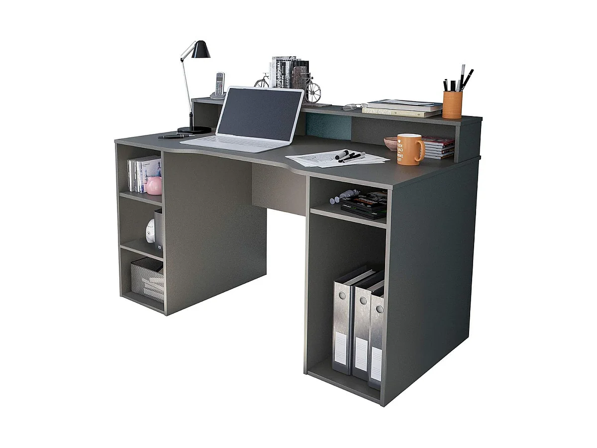 Mesa Escritorio Gamer Ozone Gris Reversible 136x88x67 cm