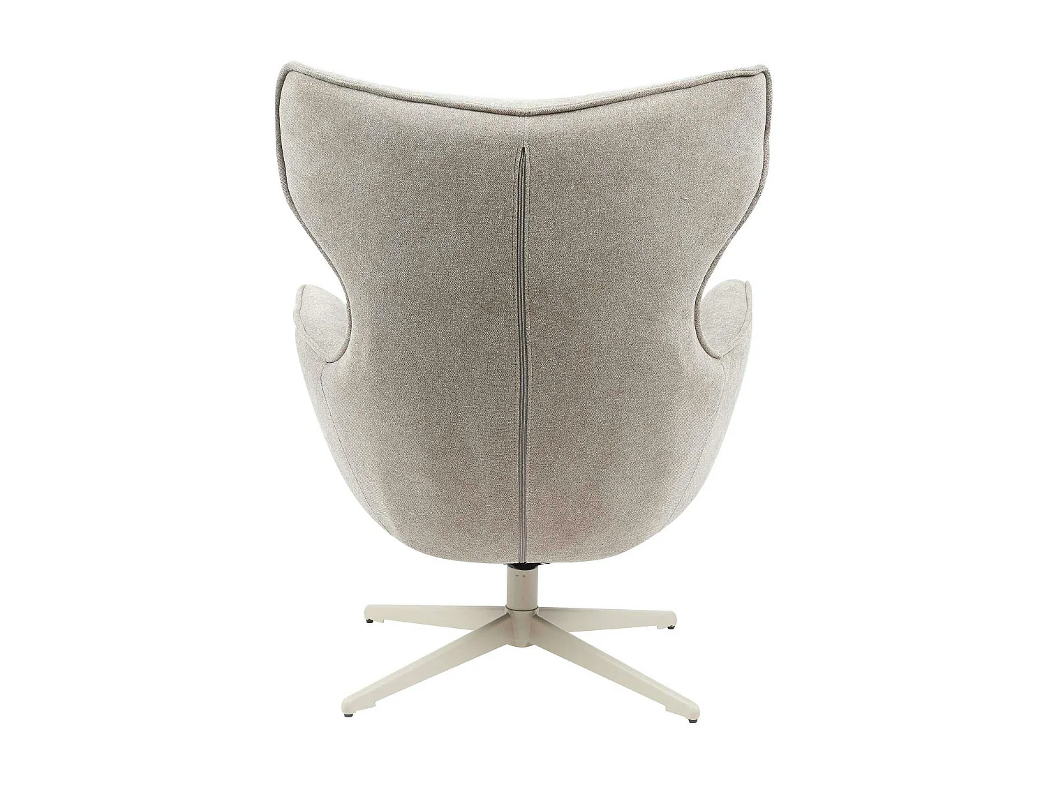 Fauteuil pivotant design en tissu taupe BELORA