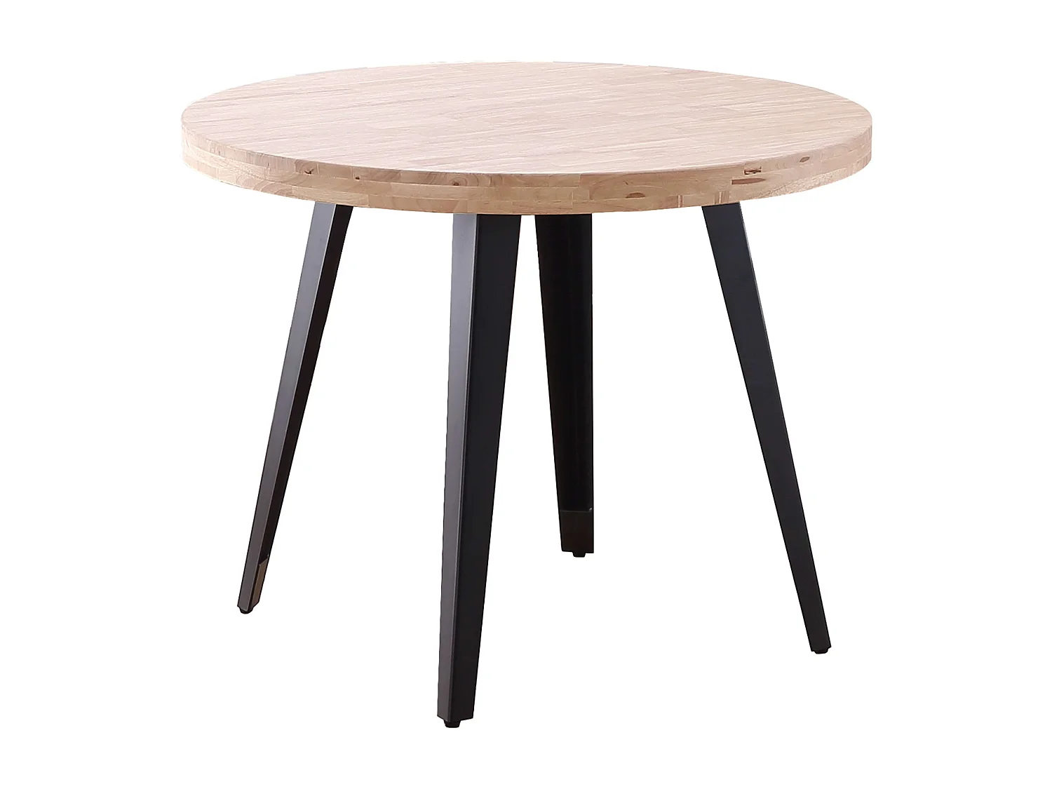 Mesa Salón Redonda Fija Bali Roble Nordish/Negro 76x100x100 cm