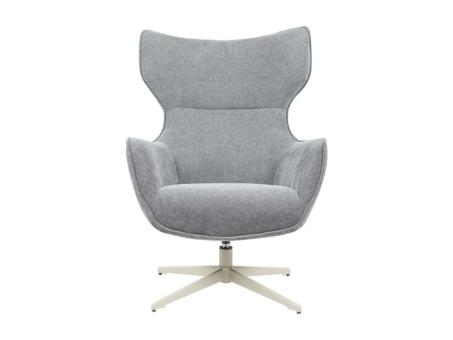 Fauteuil pivotant design en tissu gris foncé BELORA