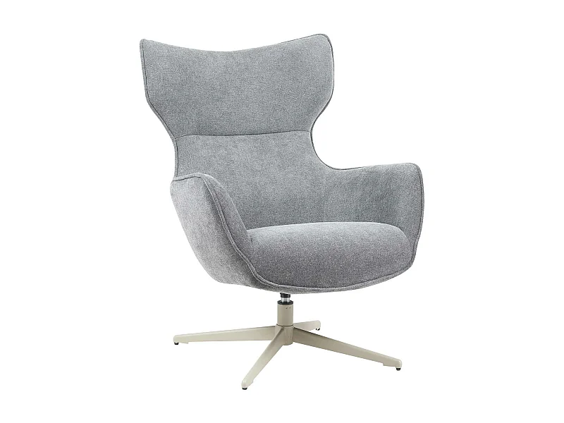 Fauteuil pivotant design en tissu gris foncé BELORA