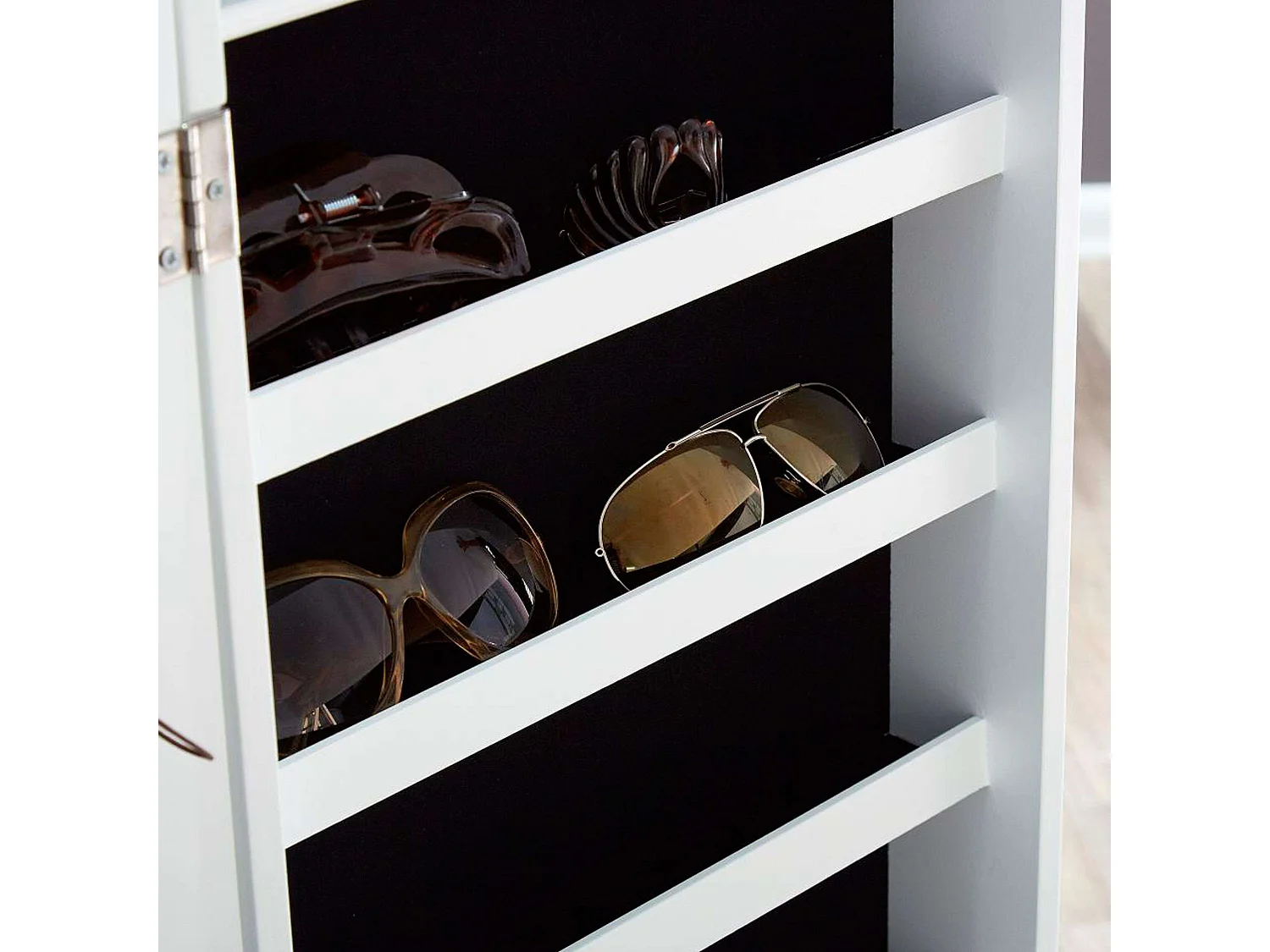 Espelho de jóias de chão Blanco