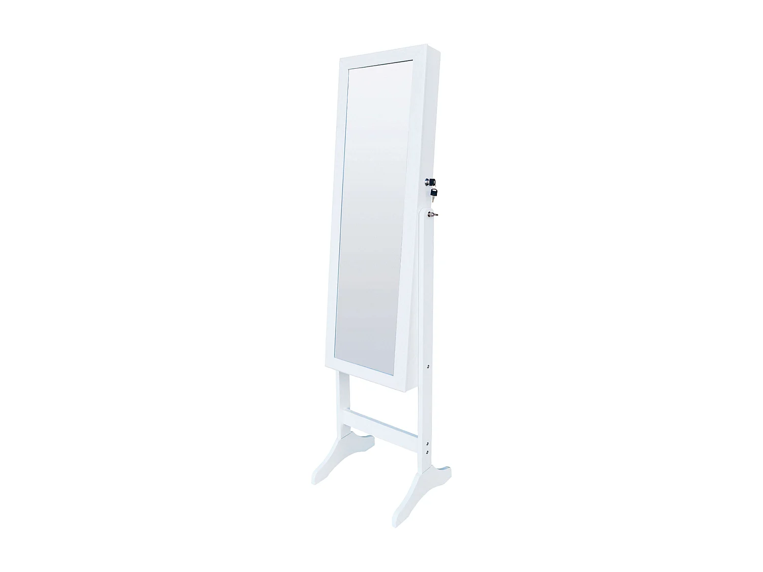 Espelho de jóias de chão Branco