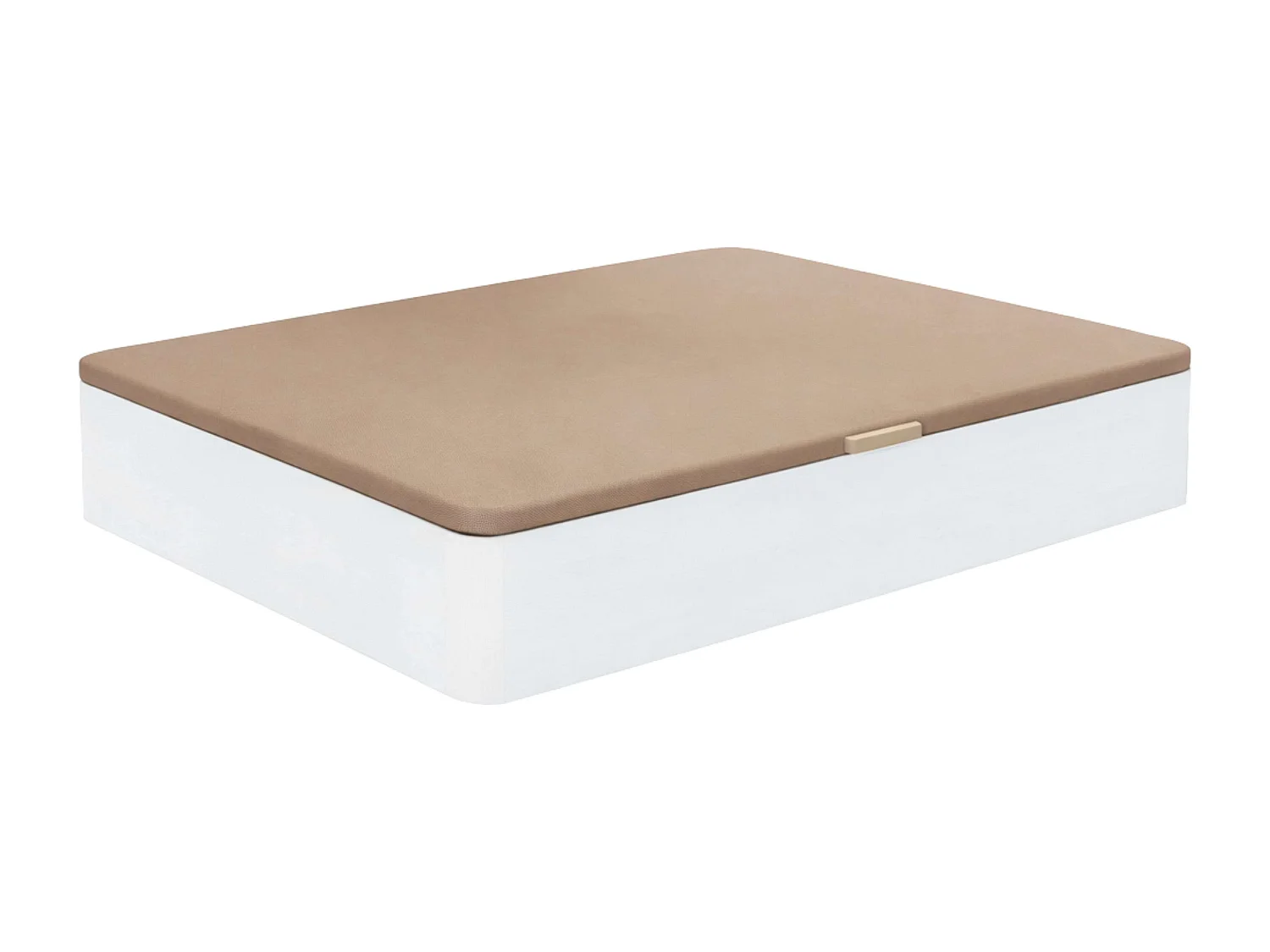 Canapé Reo melamina base tapizada apertura lateral blanco 135x190 cm