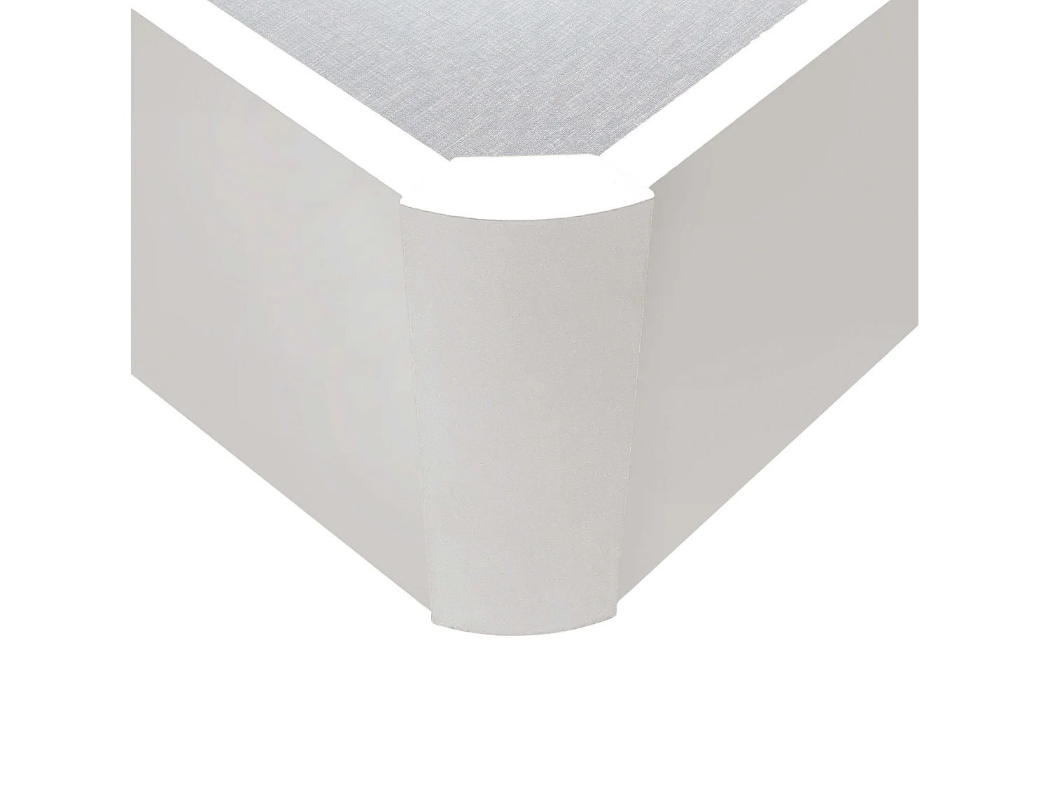 Canapé Reo melamina base tapizada apertura lateral blanco 135x190 cm