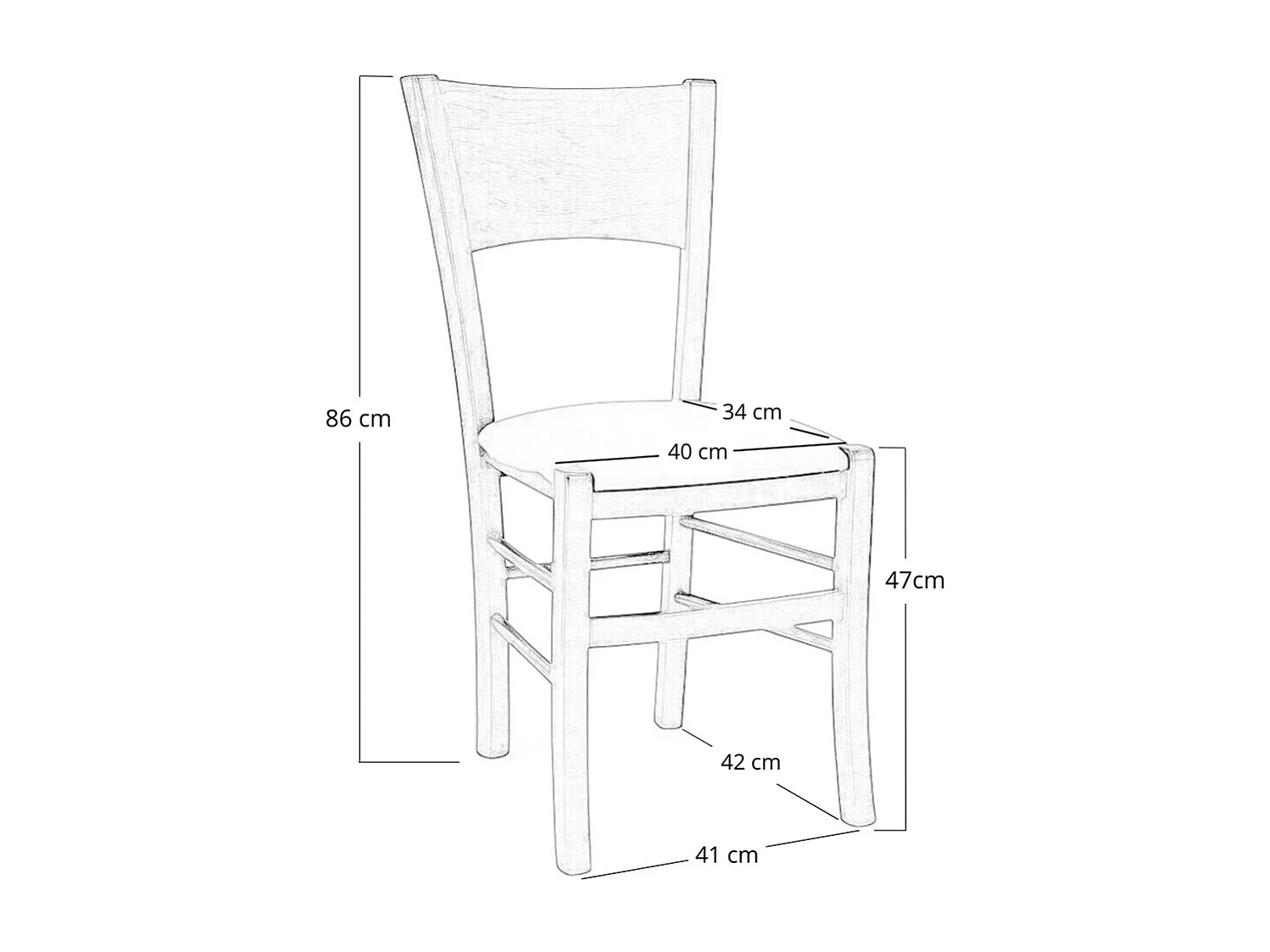 Chaise de salle à manger Lucy en noyer foncé avec assise rembourrée gris clair