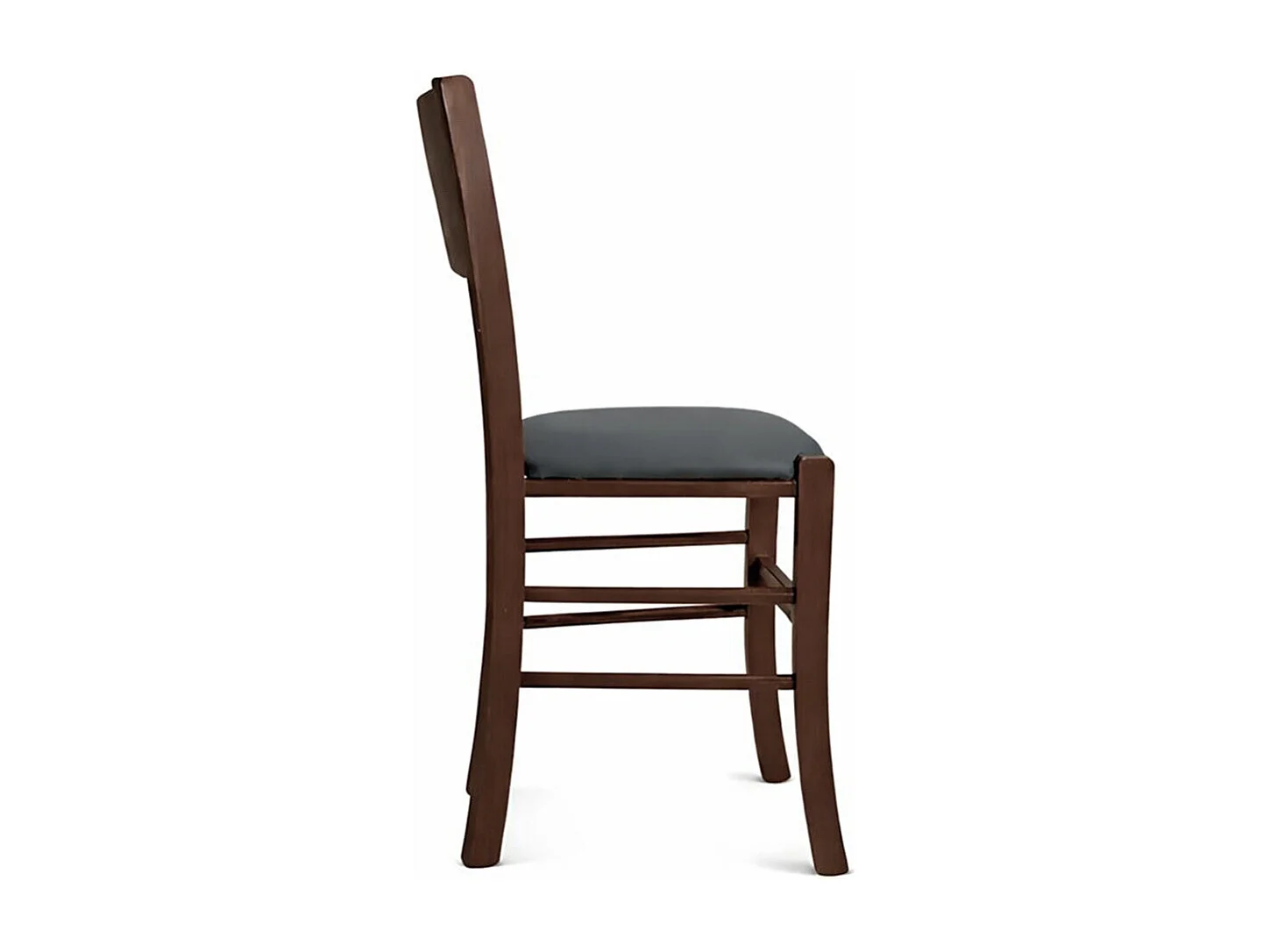 Chaise de salle à manger Lucy en noyer foncé avec assise rembourrée anthracite