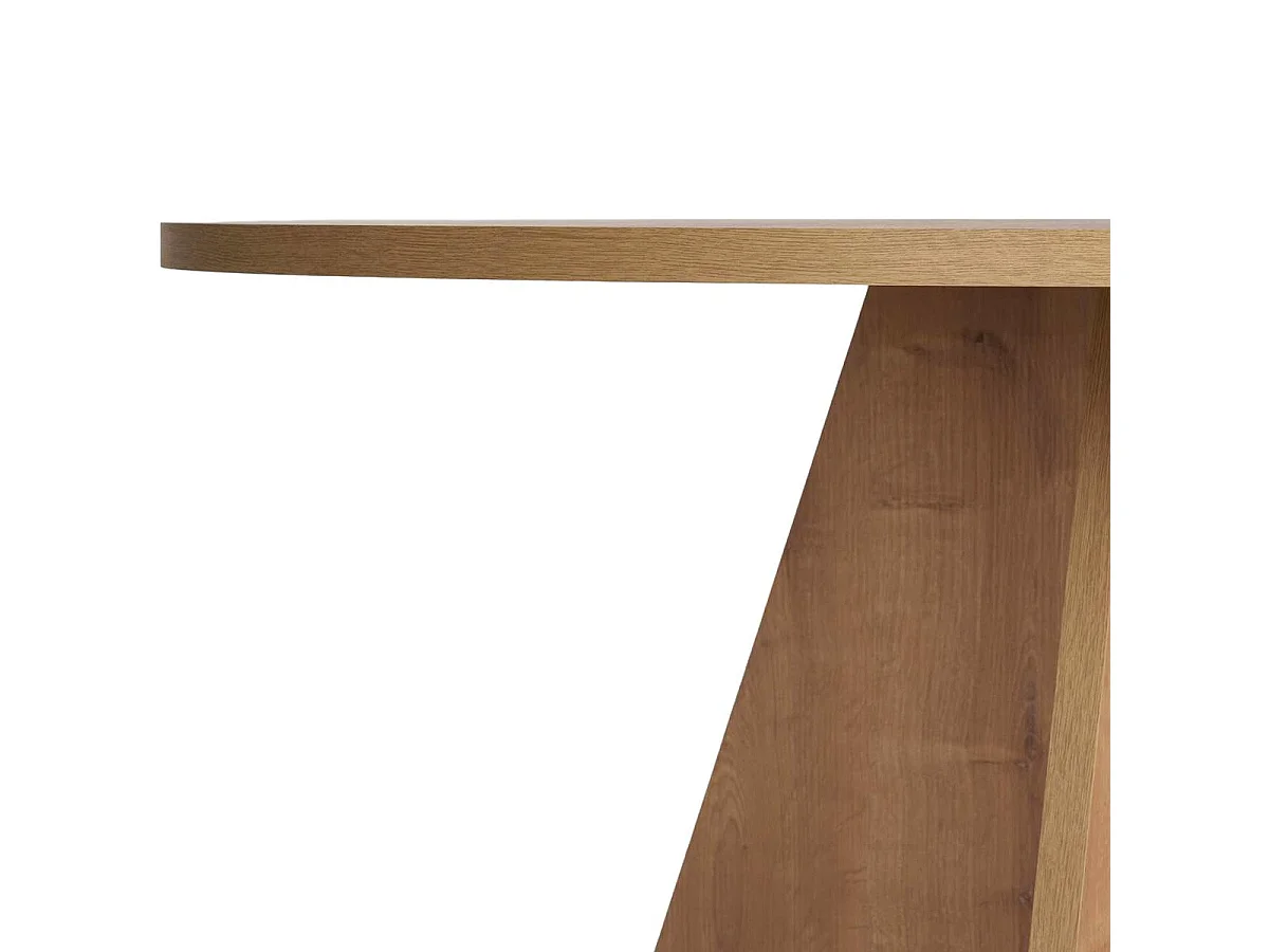 Table à manger ronde effet Chêne 5 à 6 pers. Ø120 cm - Norae