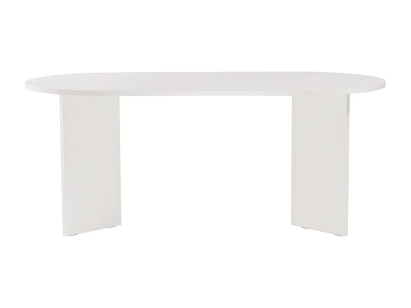 Table à manger ovale blanche 8 pers. 180 cm - Suna