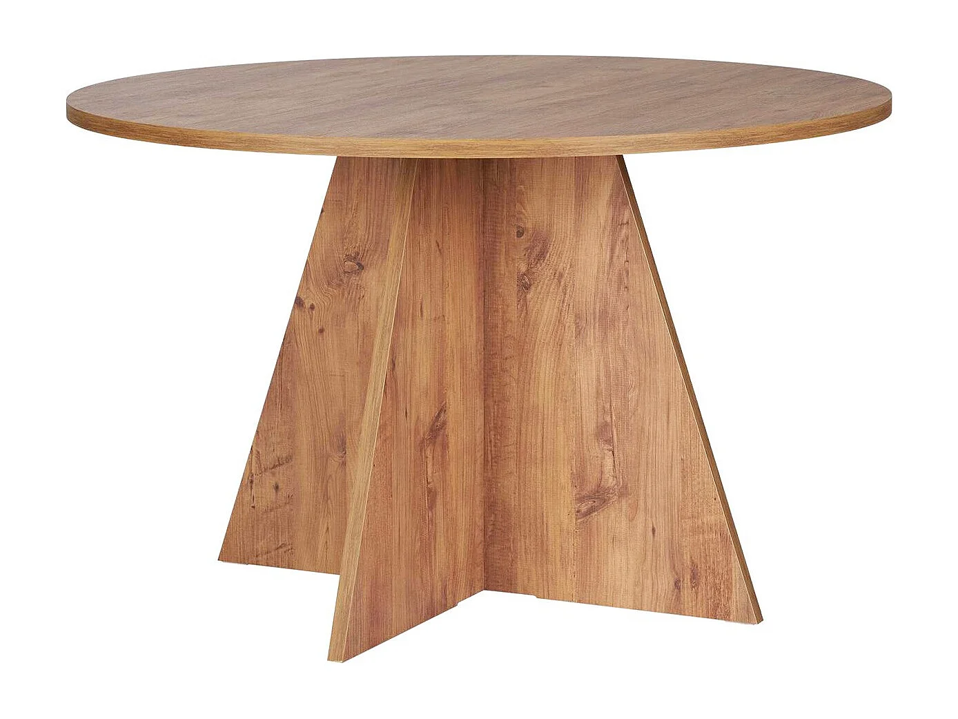 Table à manger ronde effet bois 5 à 6 pers. Ø120 cm - Norae