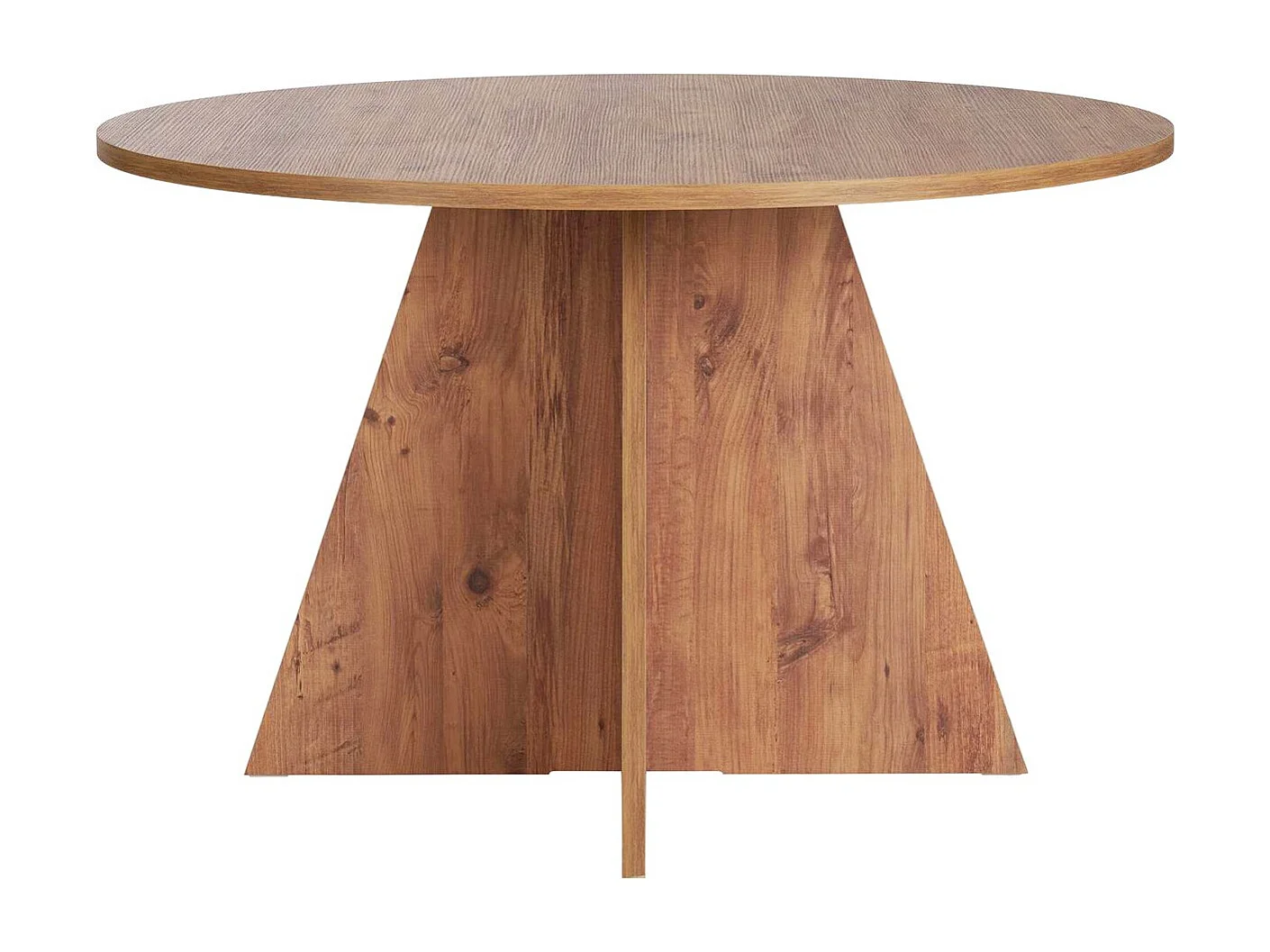 Table à manger ronde effet bois 5 à 6 pers. Ø120 cm - Norae