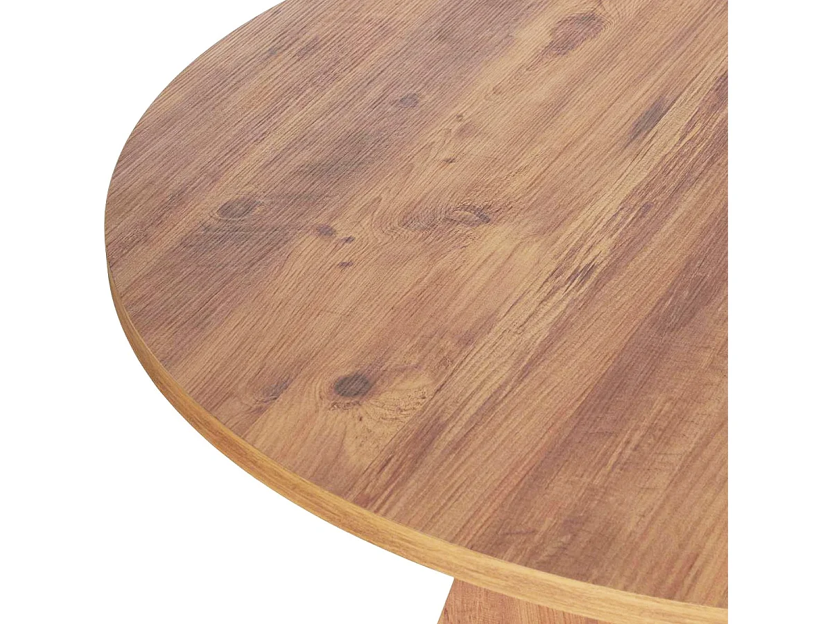 Table à manger ronde effet bois 5 à 6 pers. Ø120 cm - Norae