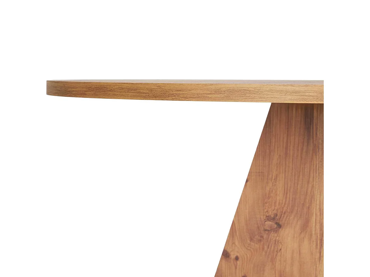 Table à manger ronde effet bois 5 à 6 pers. Ø120 cm - Norae