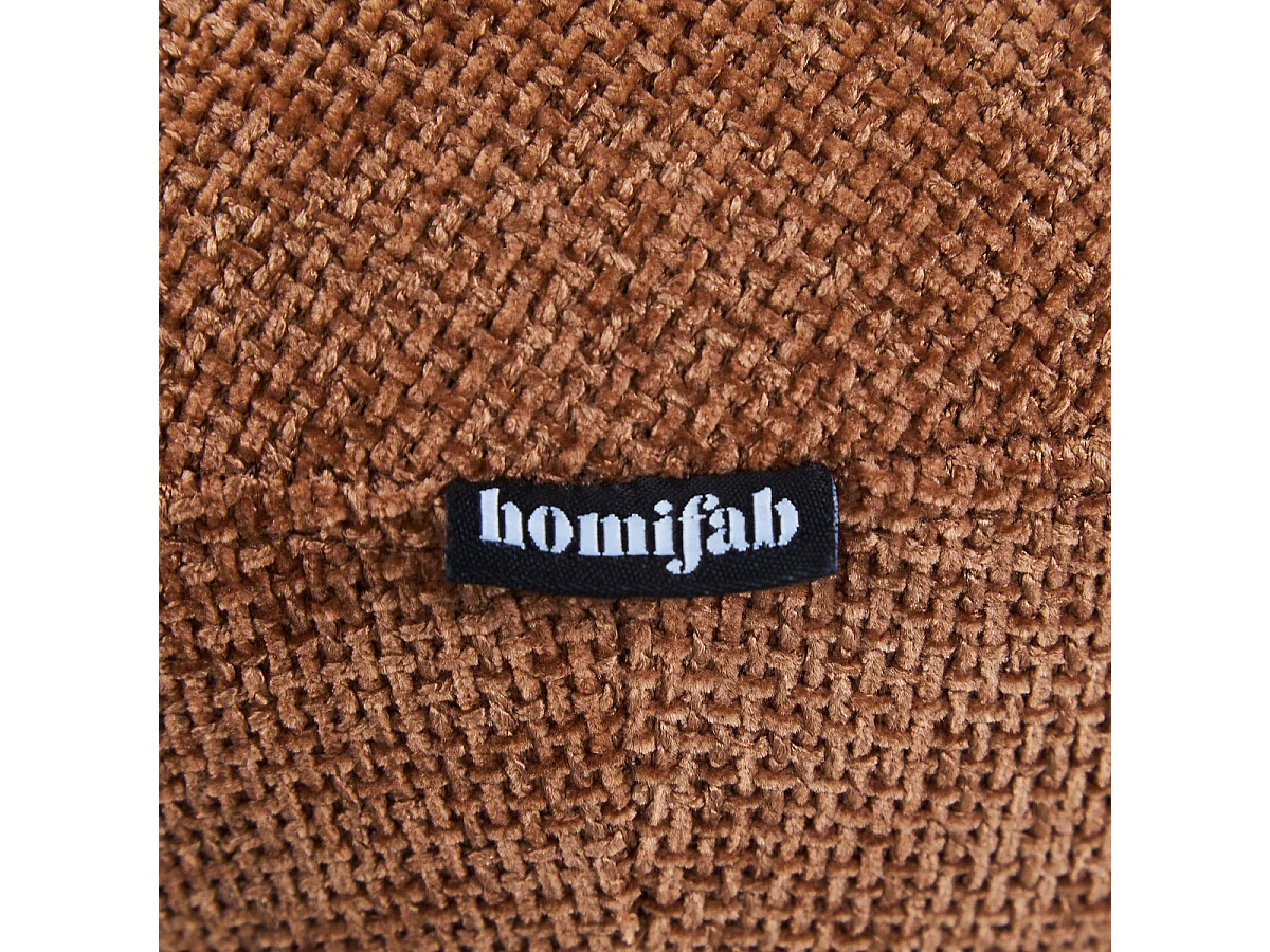 Lot de 2 chaises de salle à manger en tissu chenille terracotta - Orla