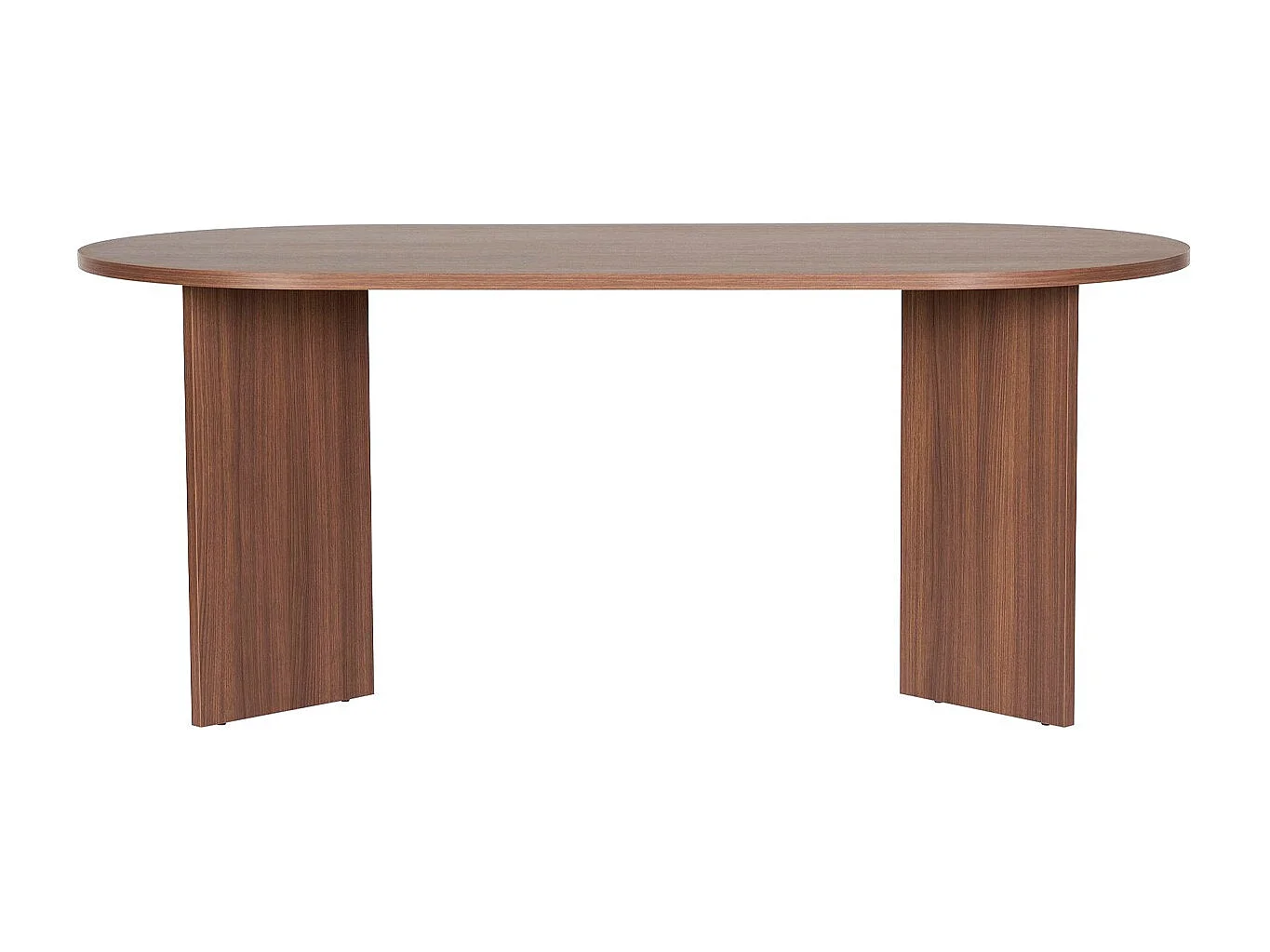 Table à manger ovale effet Noyer 8 pers. 180 cm - Suna