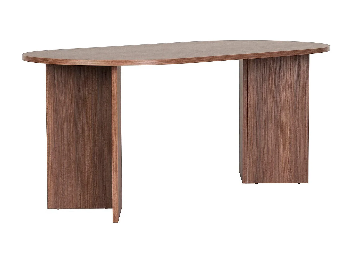 Table à manger ovale effet Noyer 8 pers. 180 cm - Suna