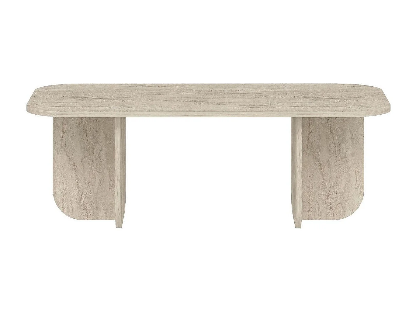 Table basse rectangulaire effet Travertin 120 cm - Ivy