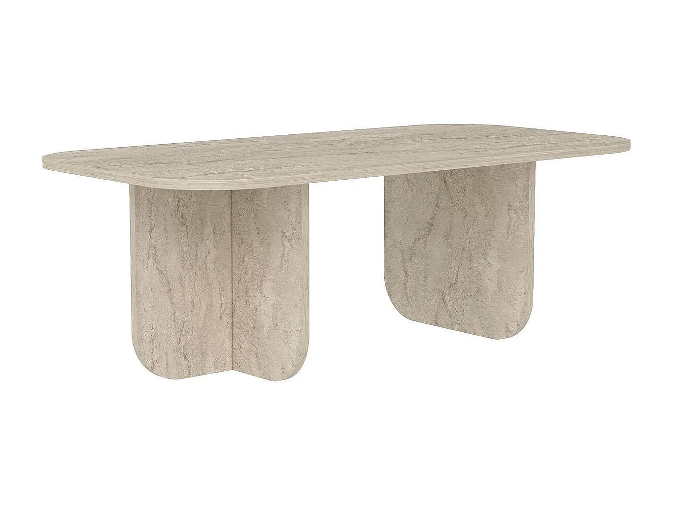 Table basse rectangulaire effet Travertin 120 cm - Ivy