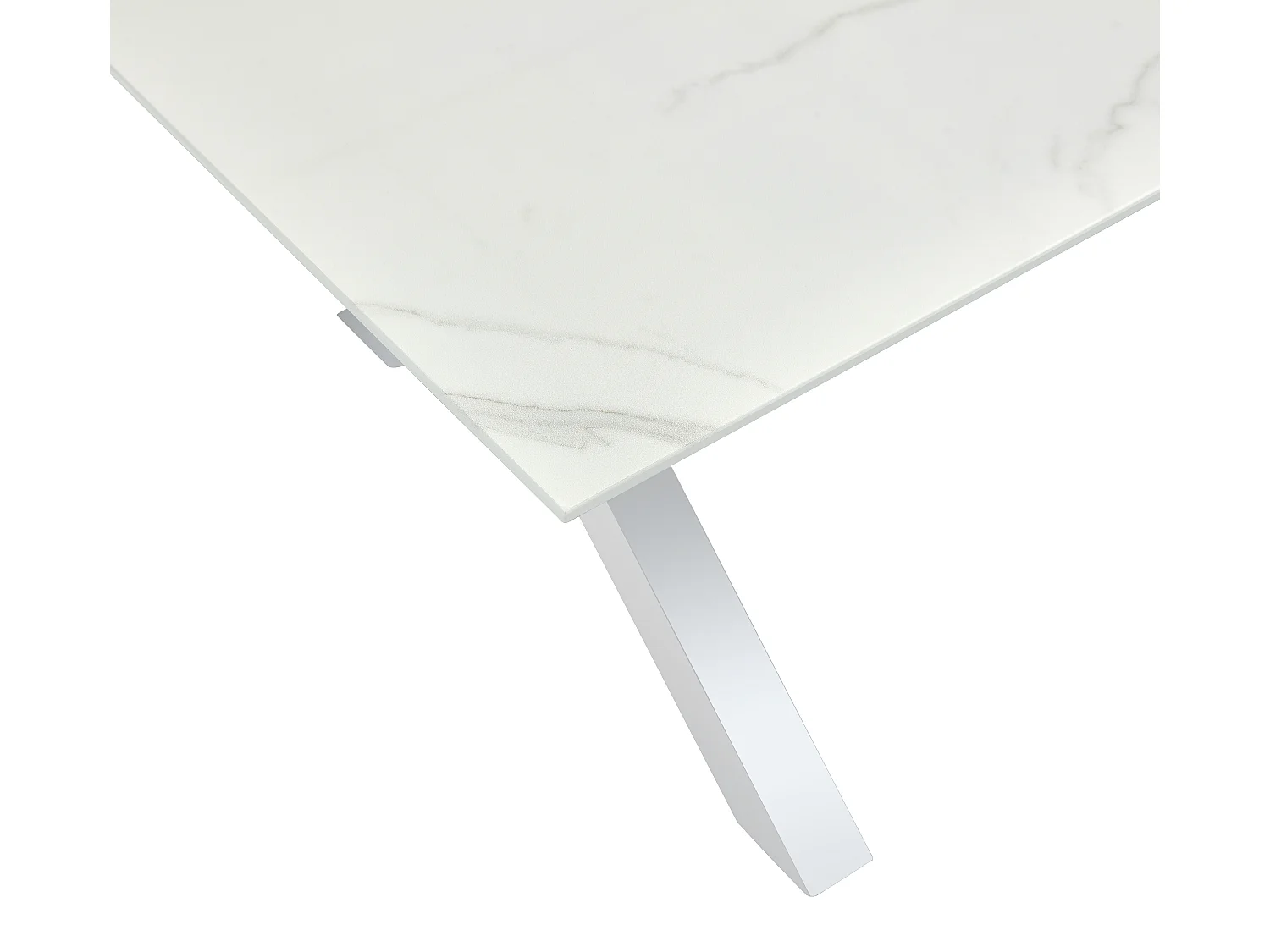 Table à Manger IXE – 150x90 cm – Chrome & Plateau Verre Trempé