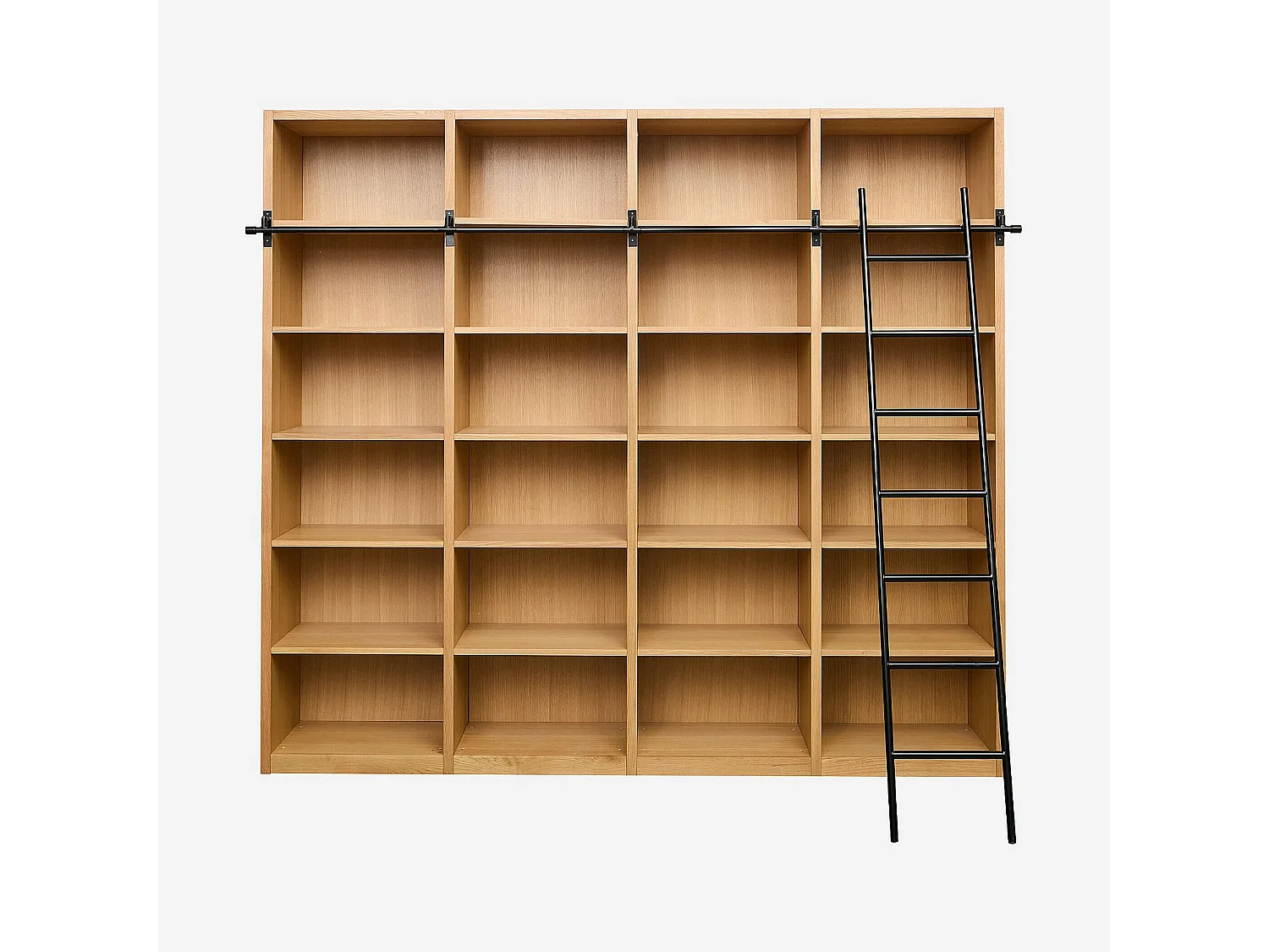 Habitat - Grande bibliothèque en chêne avec échelle amovible - Naturel - Design by Hélèna Pille - Camus