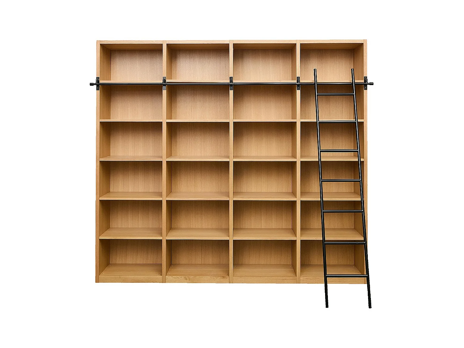 Habitat - Grande bibliothèque en chêne avec échelle amovible - Naturel - Design by Hélèna Pille - Camus
