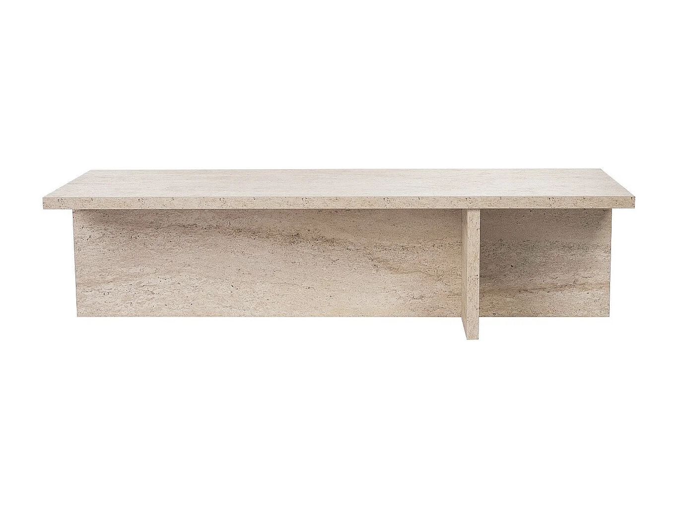 Table basse rectangulaire effet Travertin 120 cm - Arden