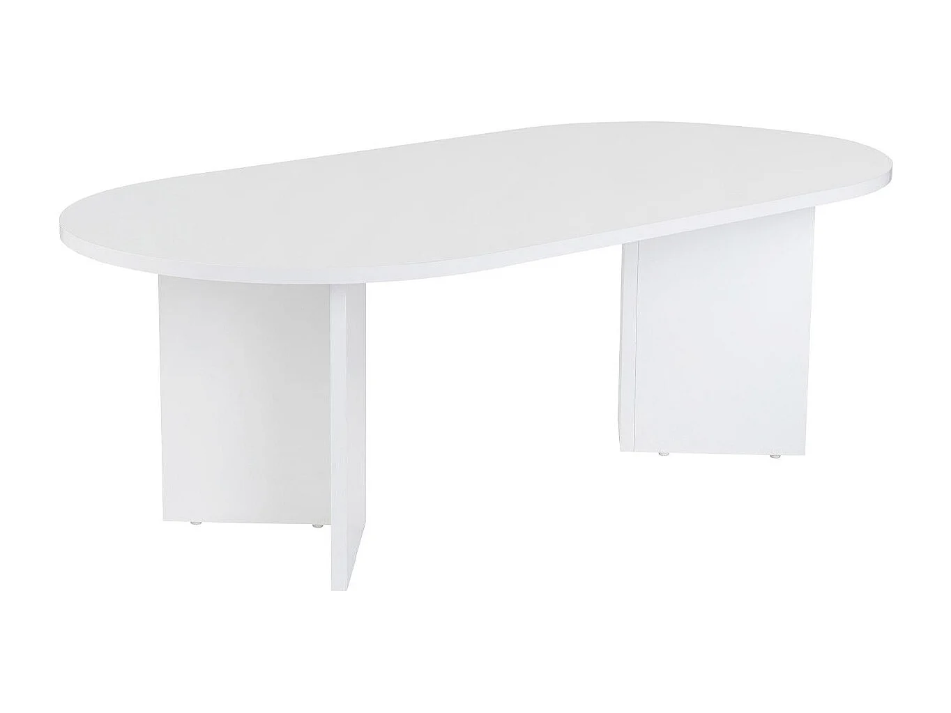 Table basse ovale blanche 119 cm - Orane