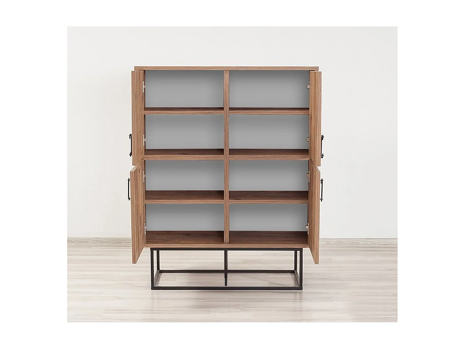 Buffet 4 portes effet bois 93 cm - Leris