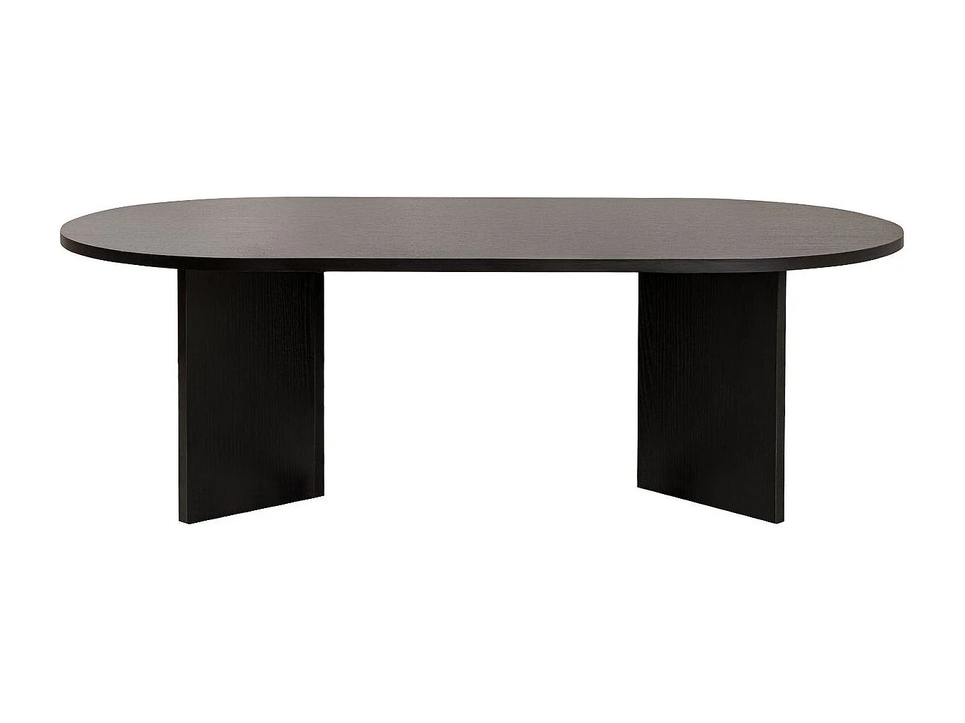 Table basse ovale effet Bois noir 119 cm - Orane