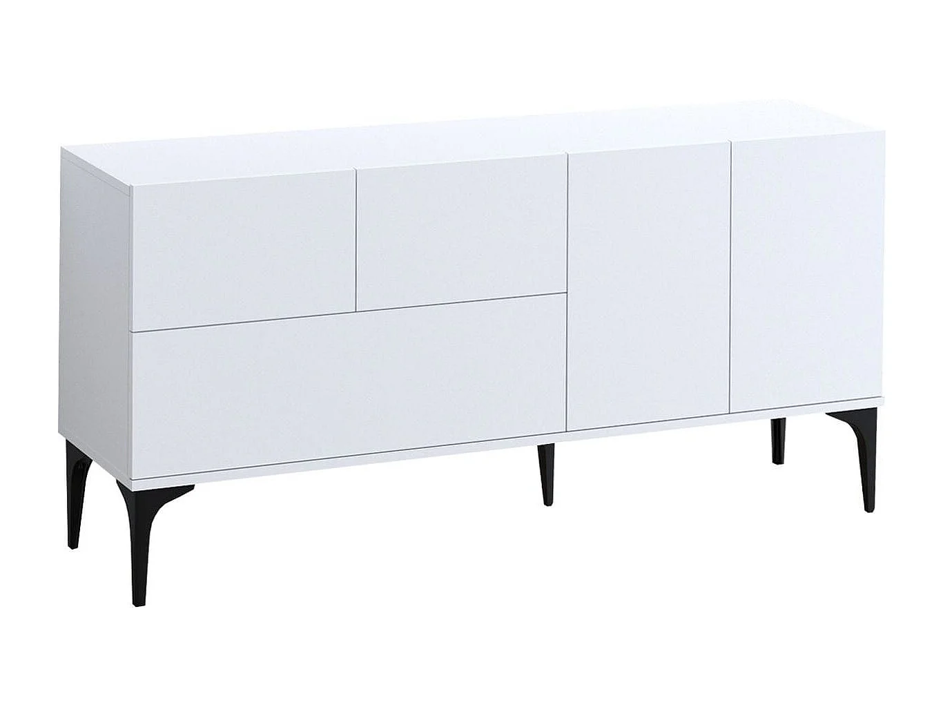 Buffet 5 portes blanc 150 cm - Tavira